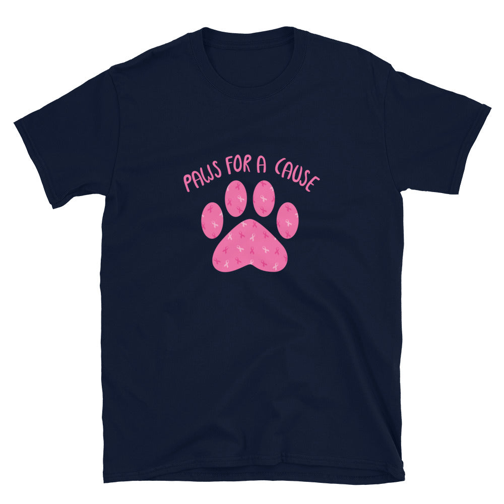 Paws For A Cause Pink Ribbon Paw Print T-Shirt、mySite、camillekostekn