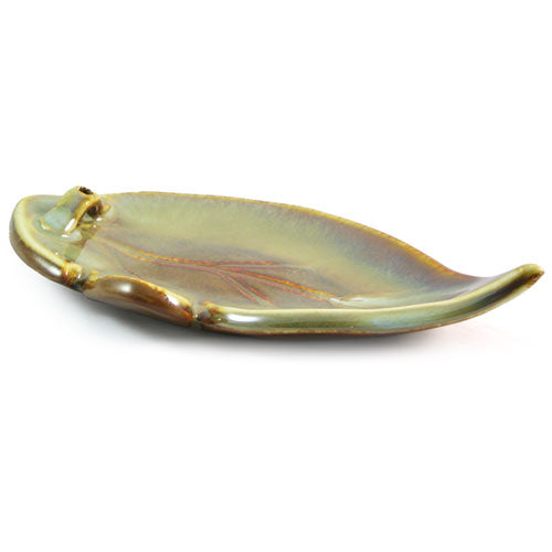 Glazed Ceramic Leaf Shaped Incense Stick Holder、mySite、topwebapps