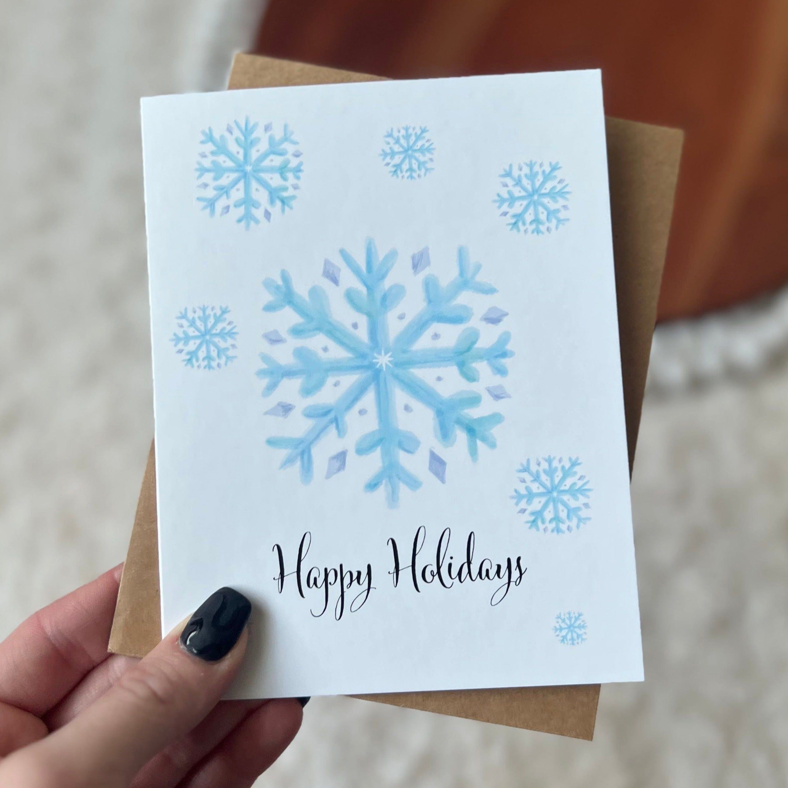  Happy Holidays Snowflake Greeting Card、mySite、elrpsem3k