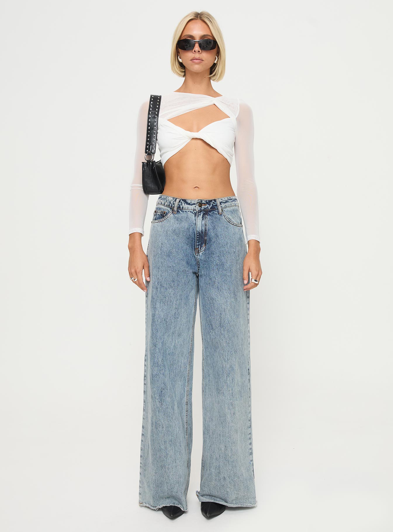 Middleton Long Sleeve Top White、mySite、solidvoid