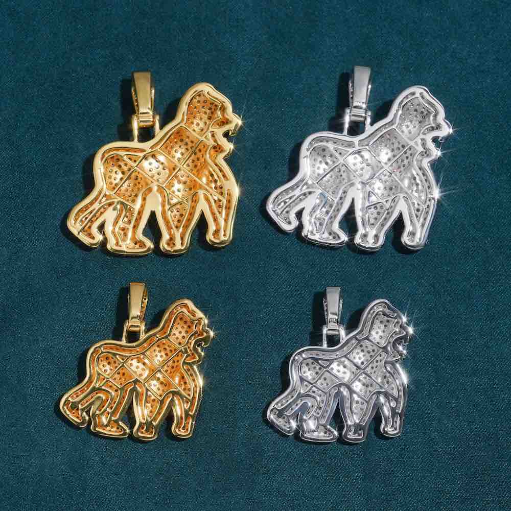 Moissanite Gorilla Pendant 14K Gold、mySite、hinf8tx79