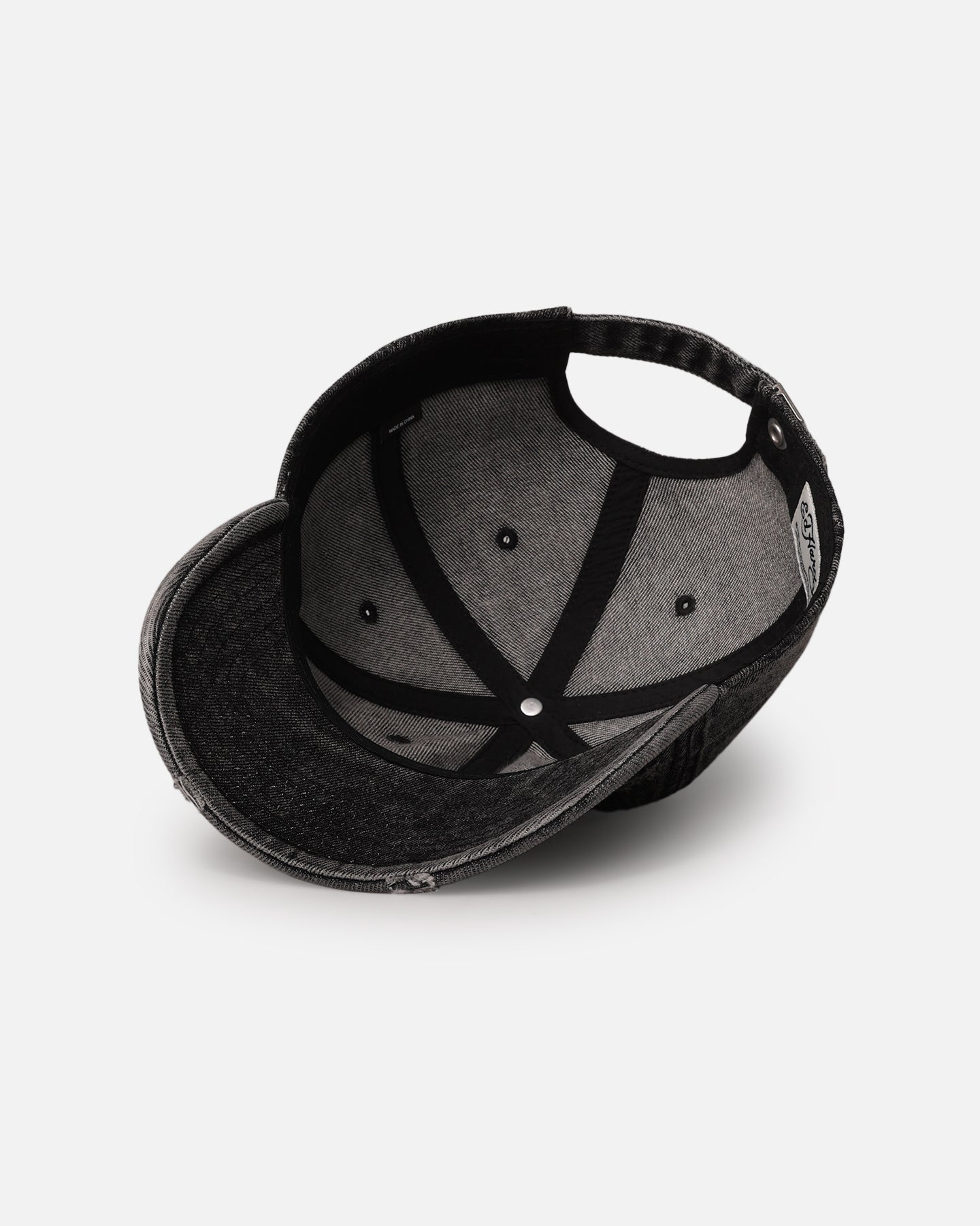 Ed Hardy Distressed Denim Strapback Cap Black Wash、mySite、zt4zffjzw