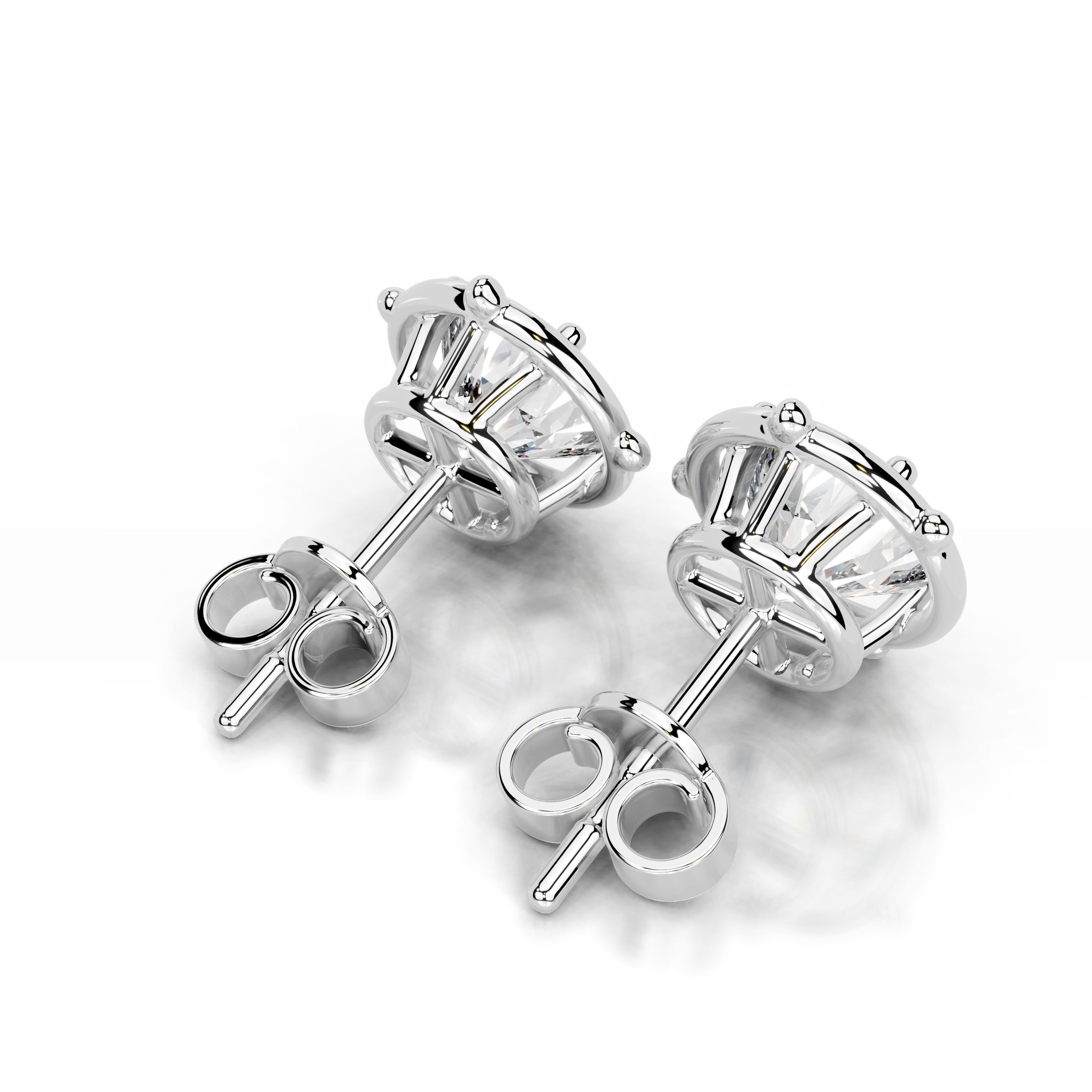 Rooted in Love Lab Grown Diamond Earrings - 18K White Gold、mySite、hinf8tx79