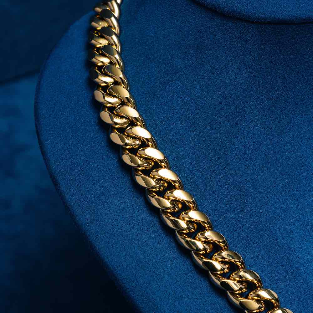 10MM Cuban Link Chain 14K Yellow Gold、mySite、hinf8tx79