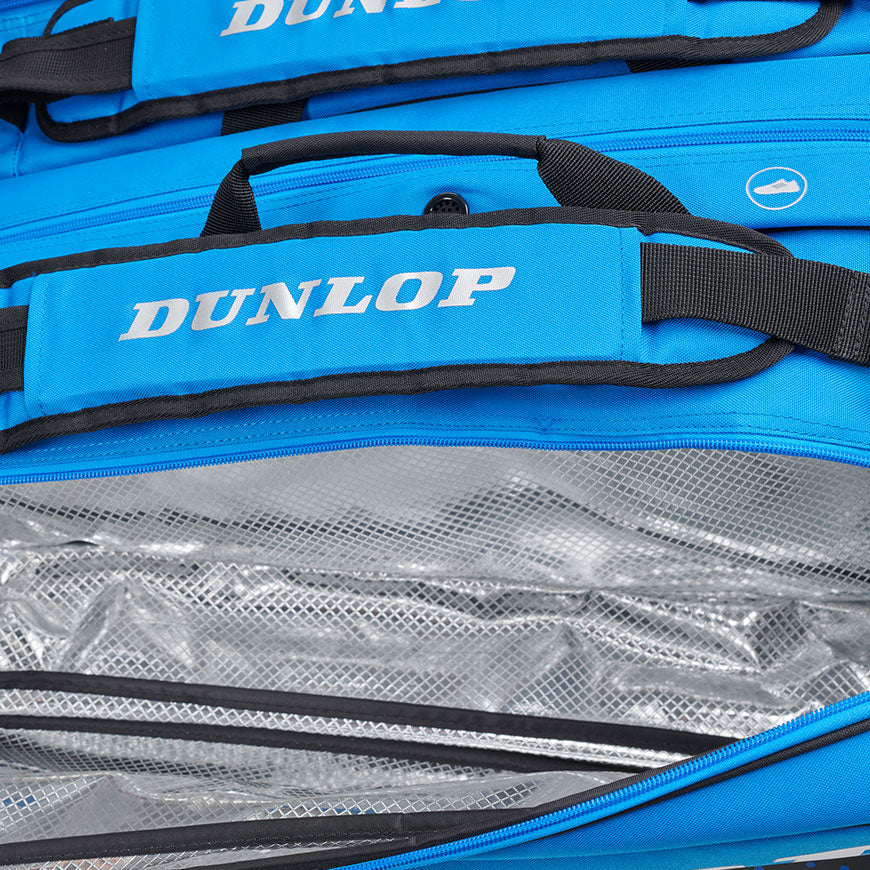 Dunlop FX Performance 12 Pack Racquet Bag (Black/Blue)