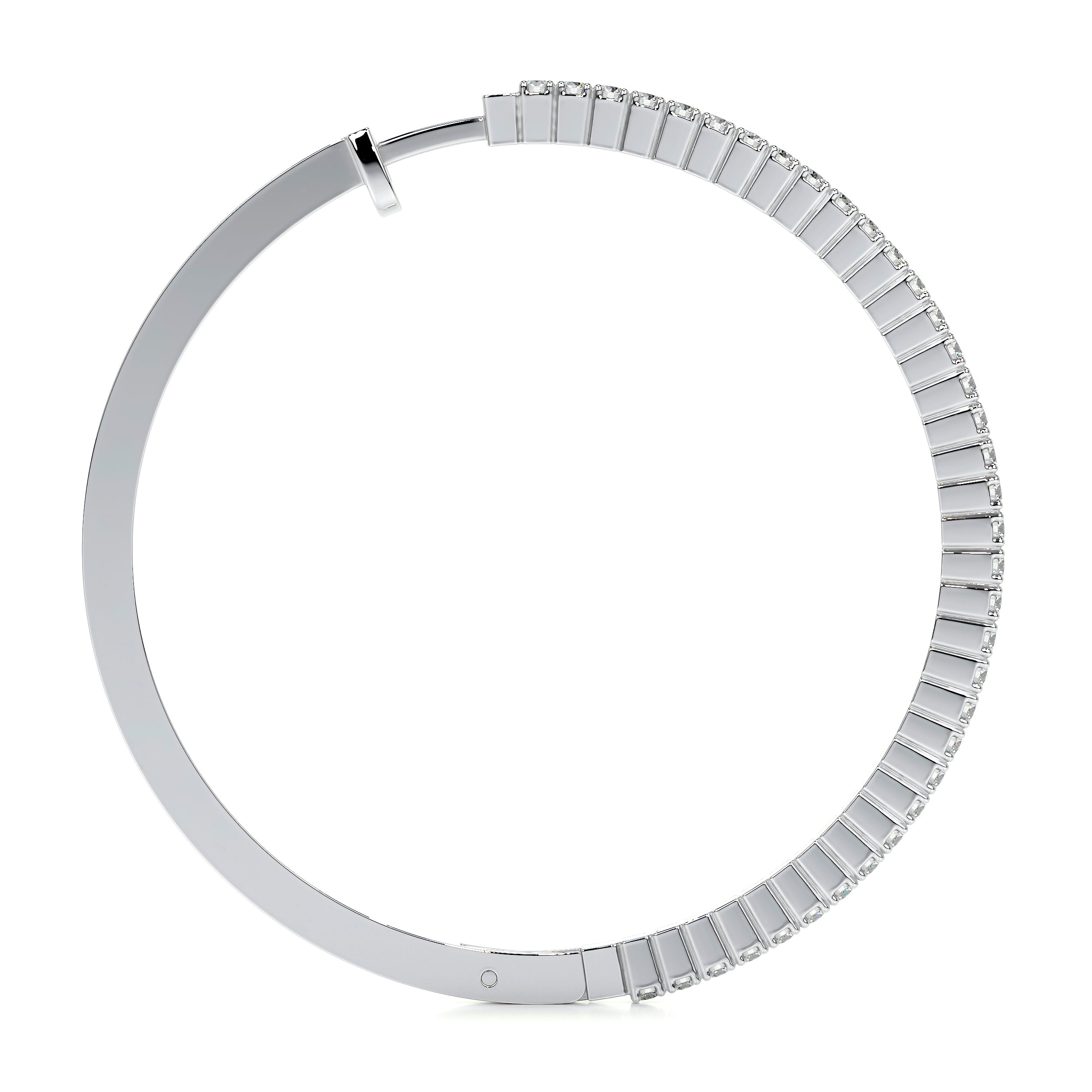 Cali Hoop Lab Grown Diamond Earrings (0.6 Carat) -18K White Gold、mySite、hinf8tx79