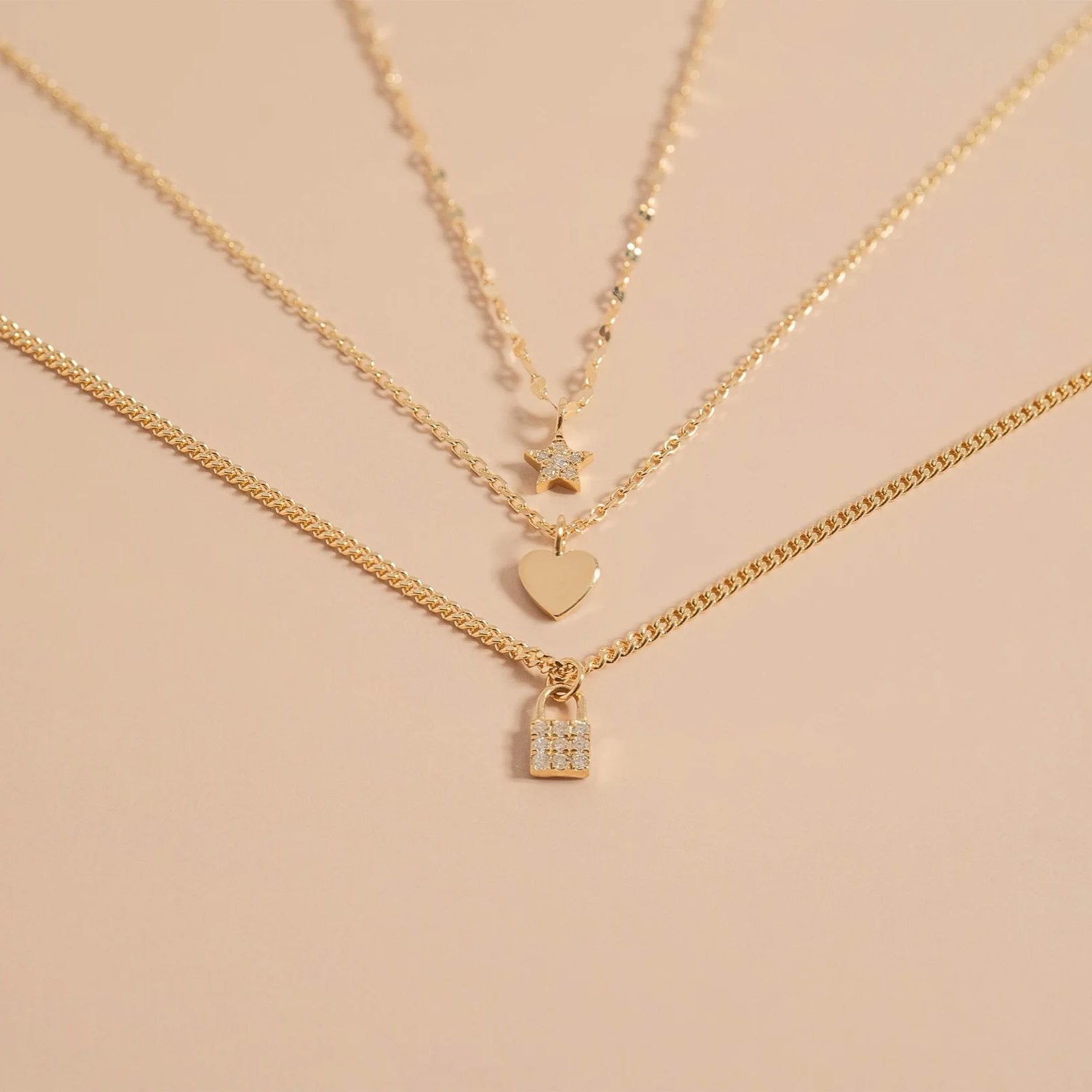 Permanent Jewelry 14K Solid Gold Heart Charm / PMJ1002、mySite、dreamappss