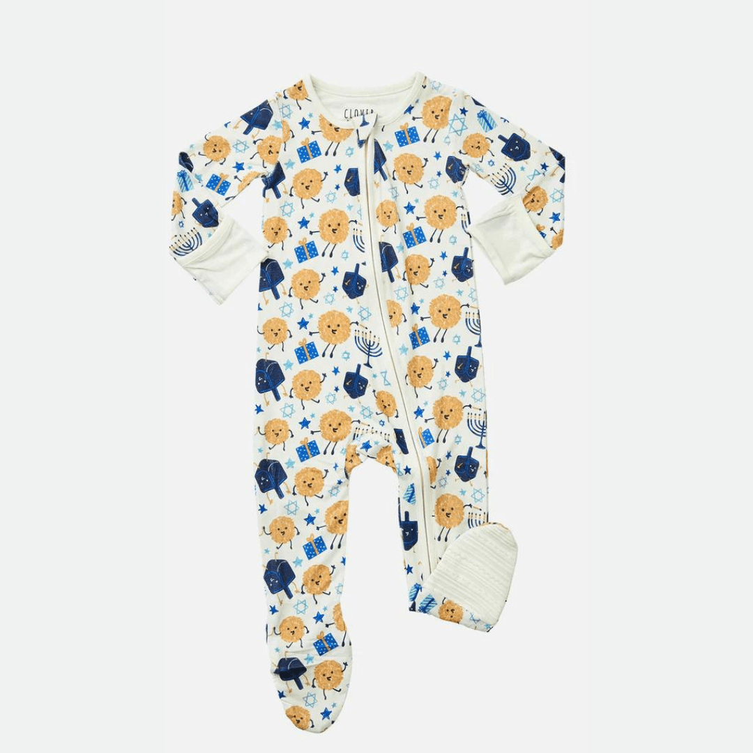 Baby Hanukkah Soft & Stretchy Zipper Footie - (0 - 12M)、mySite、topwebapps