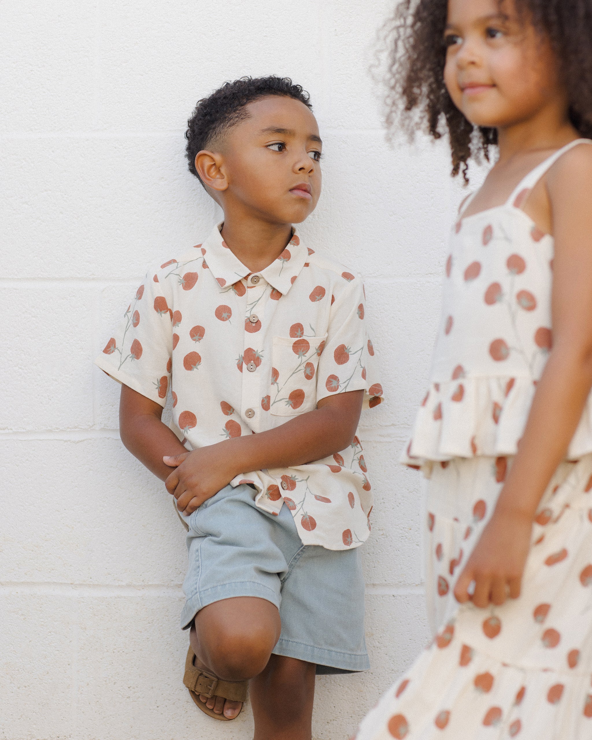  Collared Short Sleeve Shirt || Tomatoes、mySite、layawaytickets