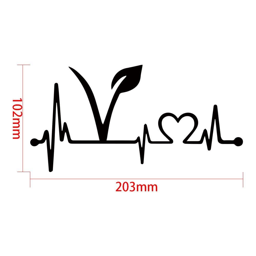 Vegan Lifeline Vinyl Car Bumper Stickers or Decal in Various Colors--Spread the message of compassion!、mySite、g9winljtr