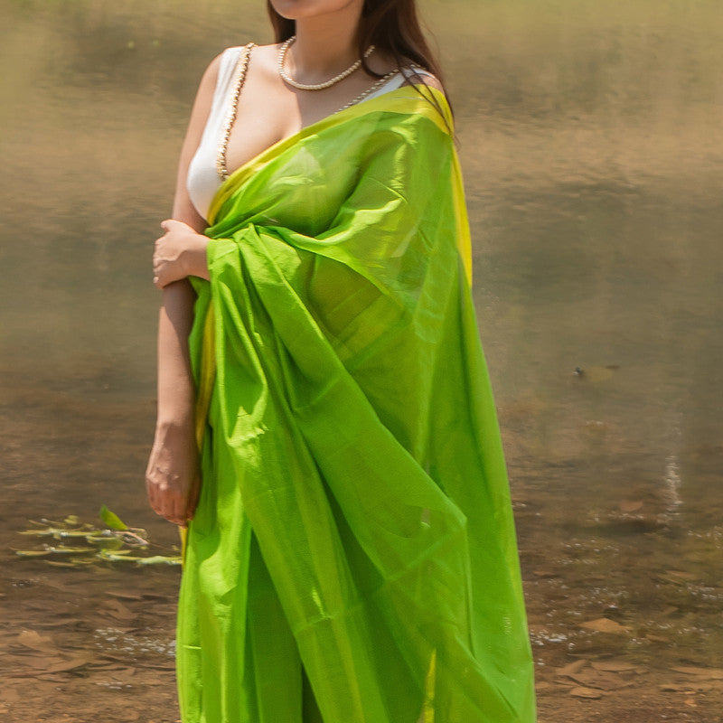 Chanderi Silk Saree | Green、mySite、camillekostekn