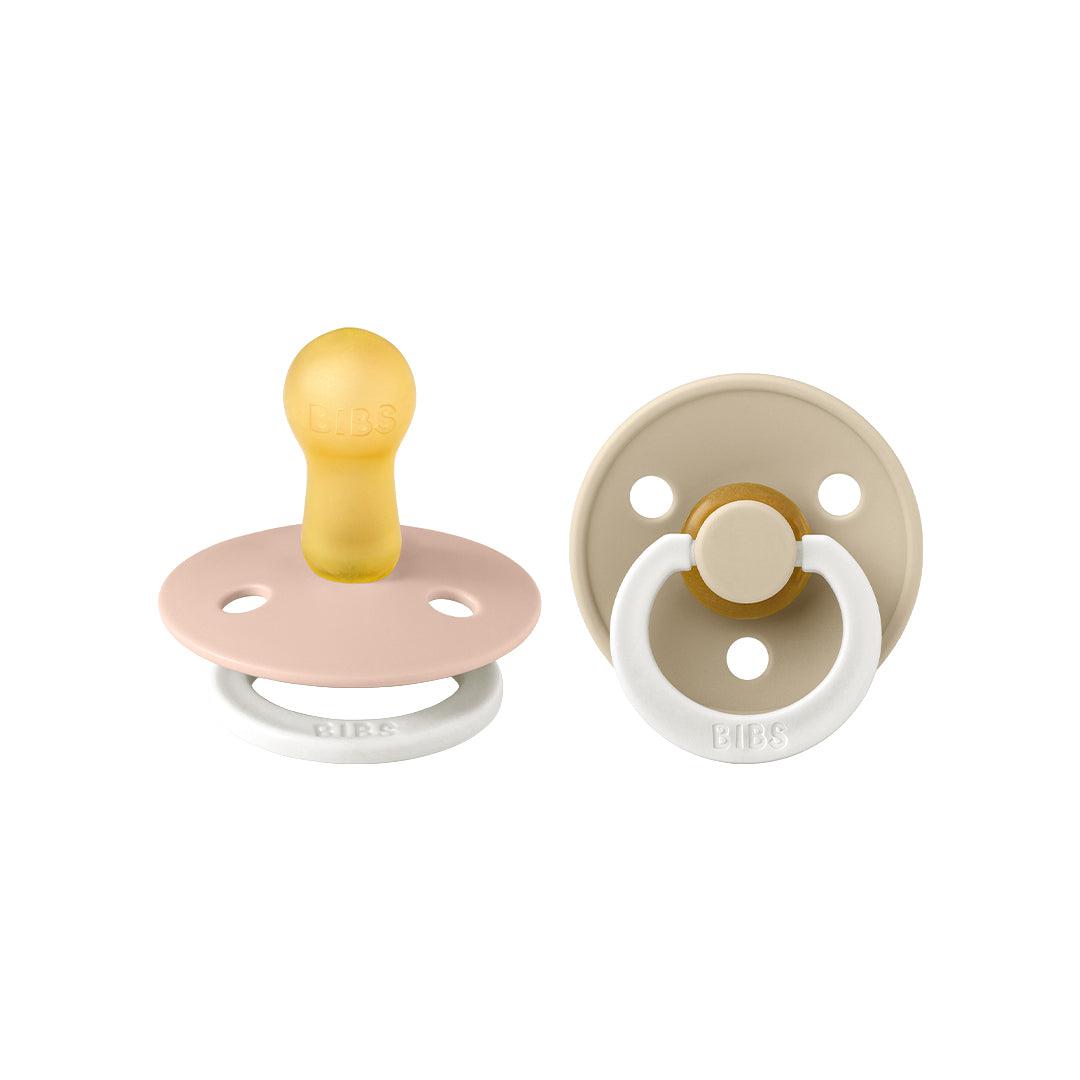  BIBS Colour GLOW Latex Pacifiers - Blush + Vanilla - 2 Pack、mySite、merchandisen