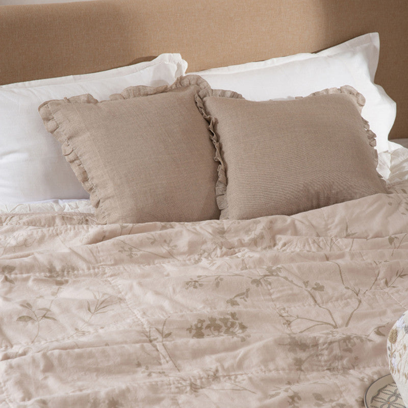 Linen Cushion Cover | Beige | 45 x 45 cm、mySite、camillekostekn