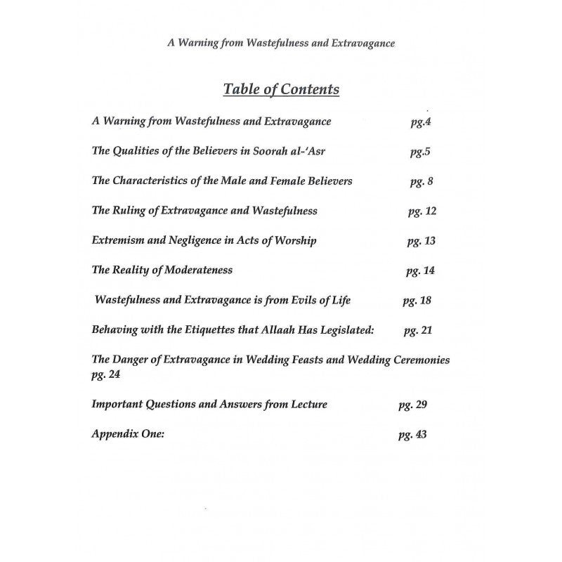 A Warning From Wastefulness & Extravagance By Imaam Abdul-Azeez Ibn Abdillaah Ibn Baaz、mySite、topwebapps