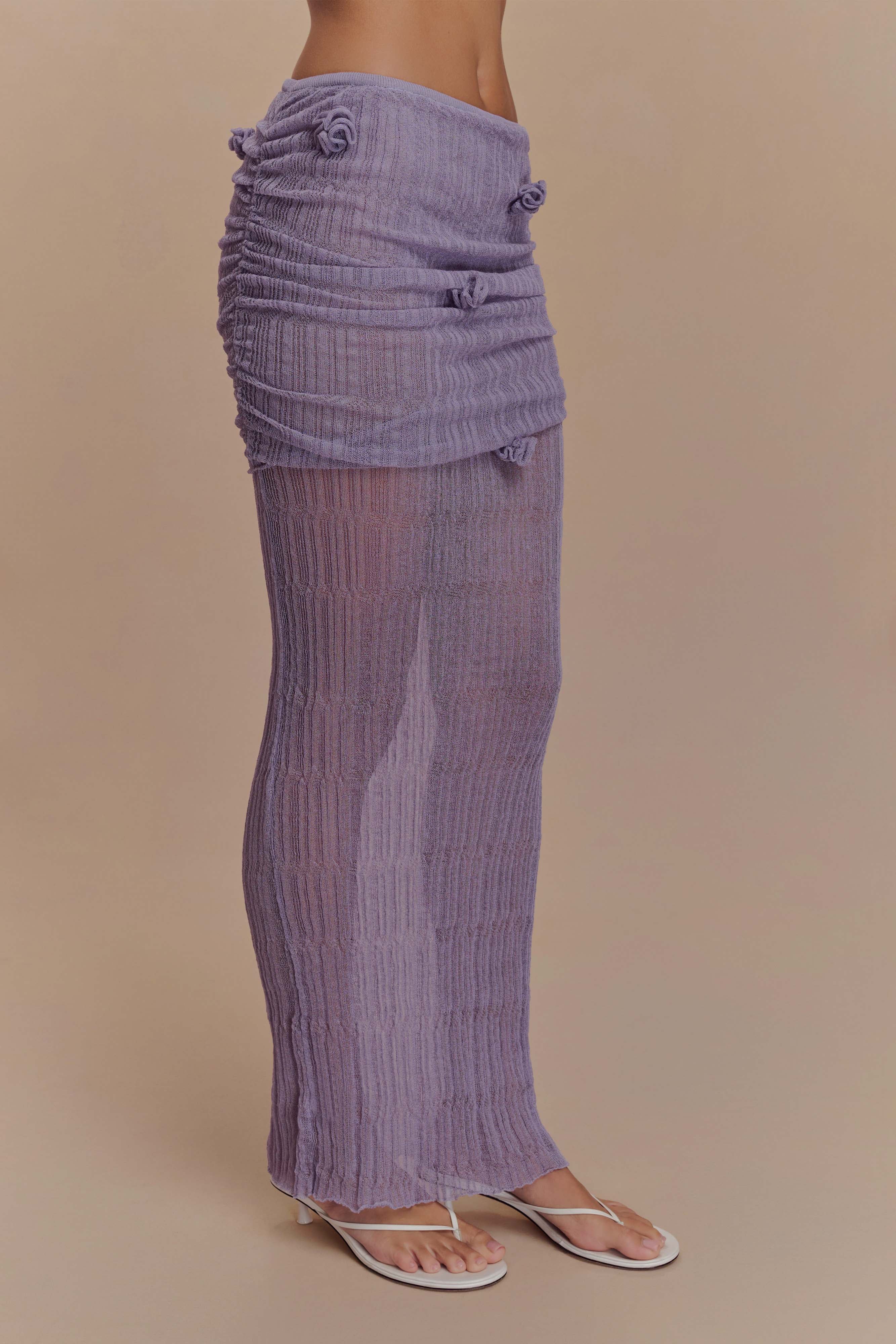 Orianna Orchid Knit Maxi Skirt - Orchid、mySite、solidvoid