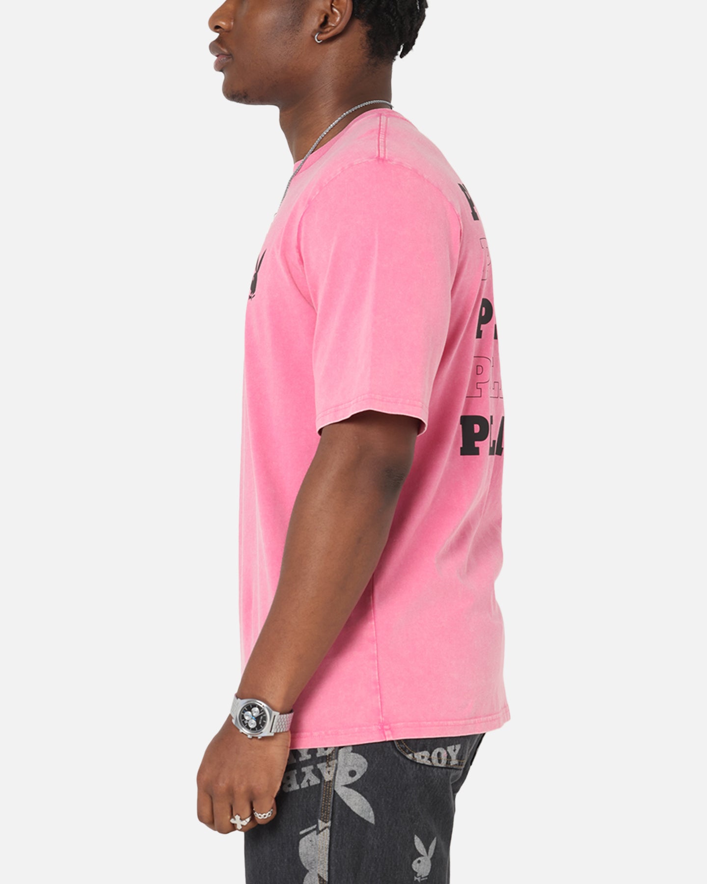 Playboy Stack Washed T-Shirt Washed Raspberry、mySite、zt4zffjzw