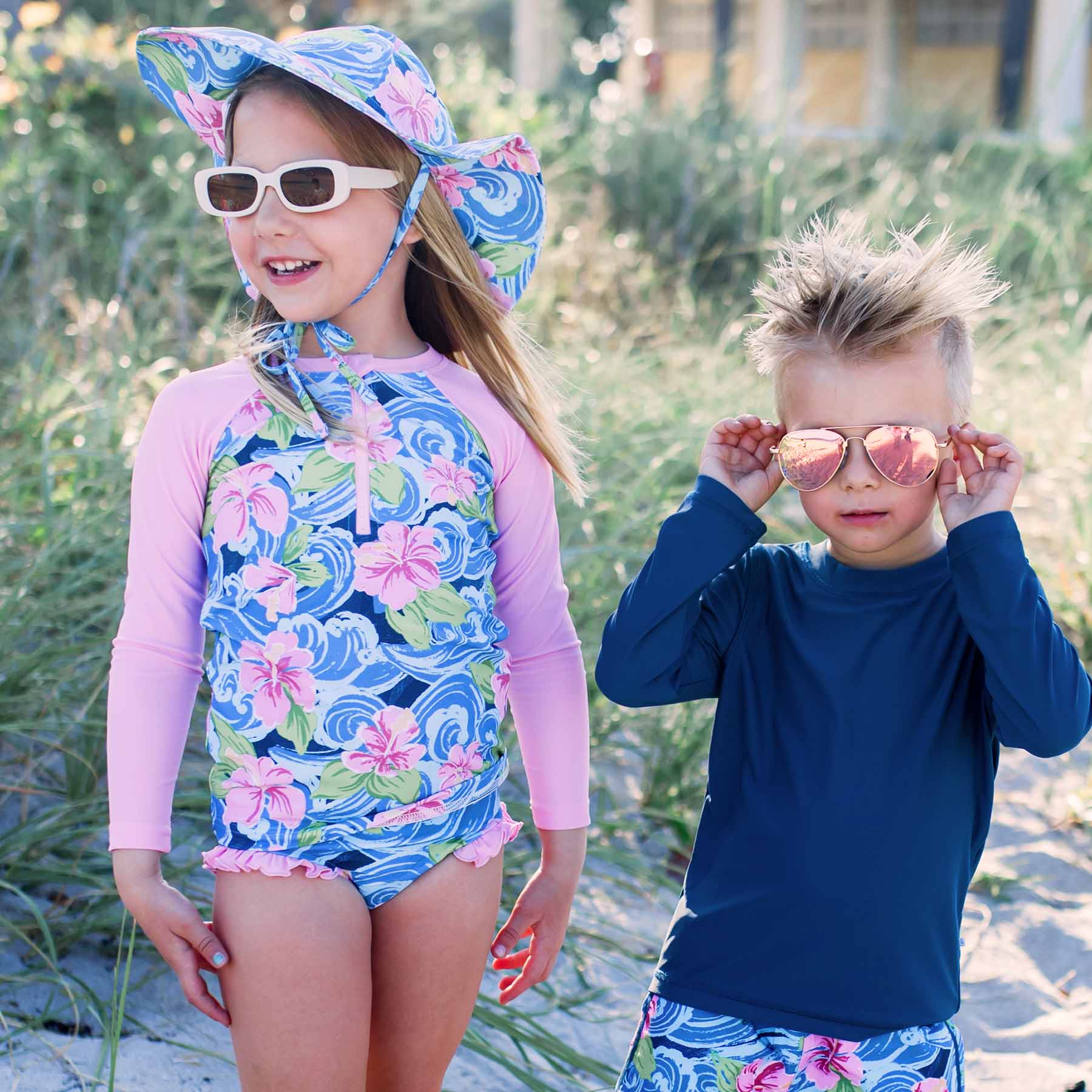  Two-Piece Long Sleeve Rash Guard with Front Zipper | Ohana、mySite、layawaytickets