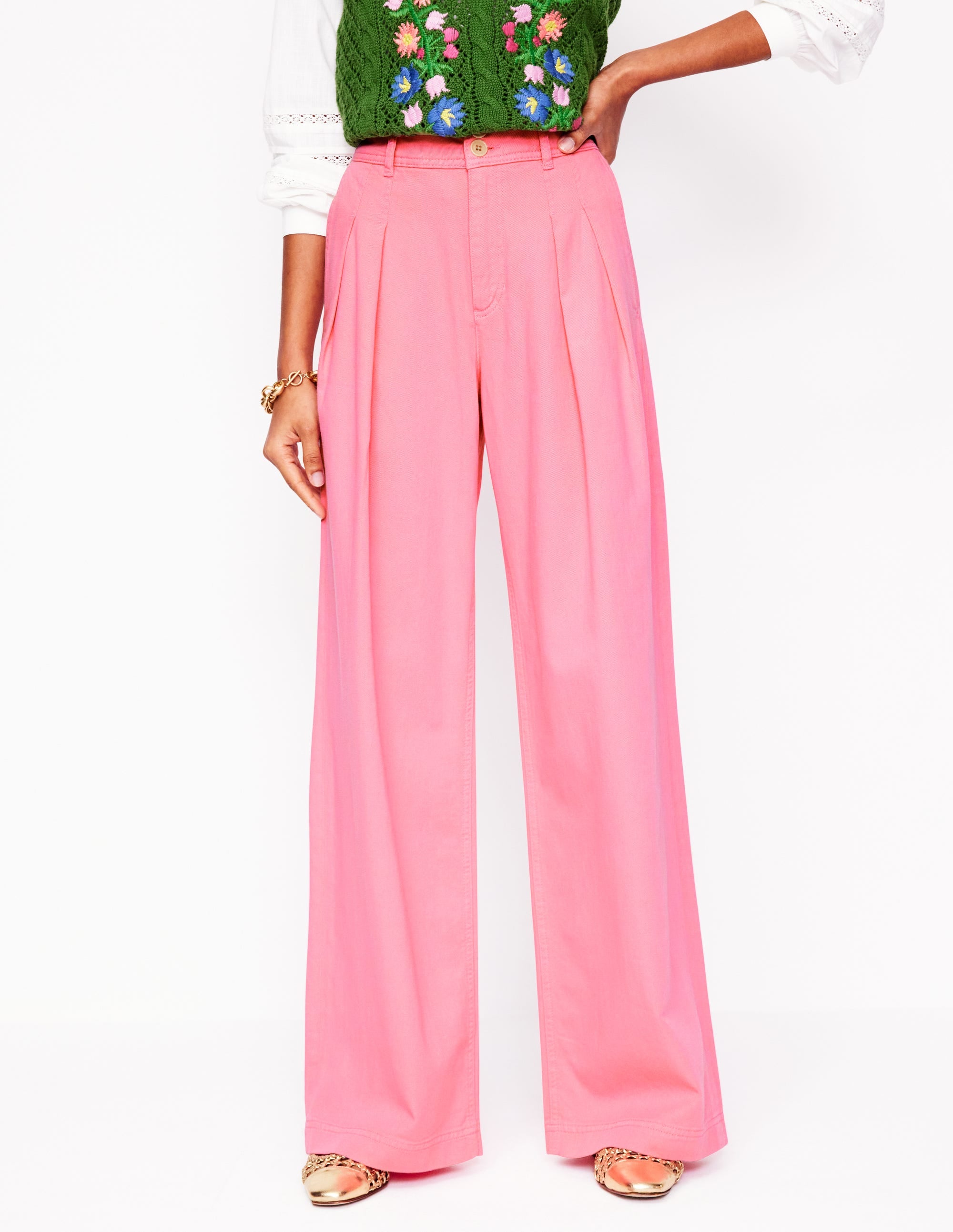 Brompton Wide Leg Pants-Pink Rose、mySite、ashleygrahame