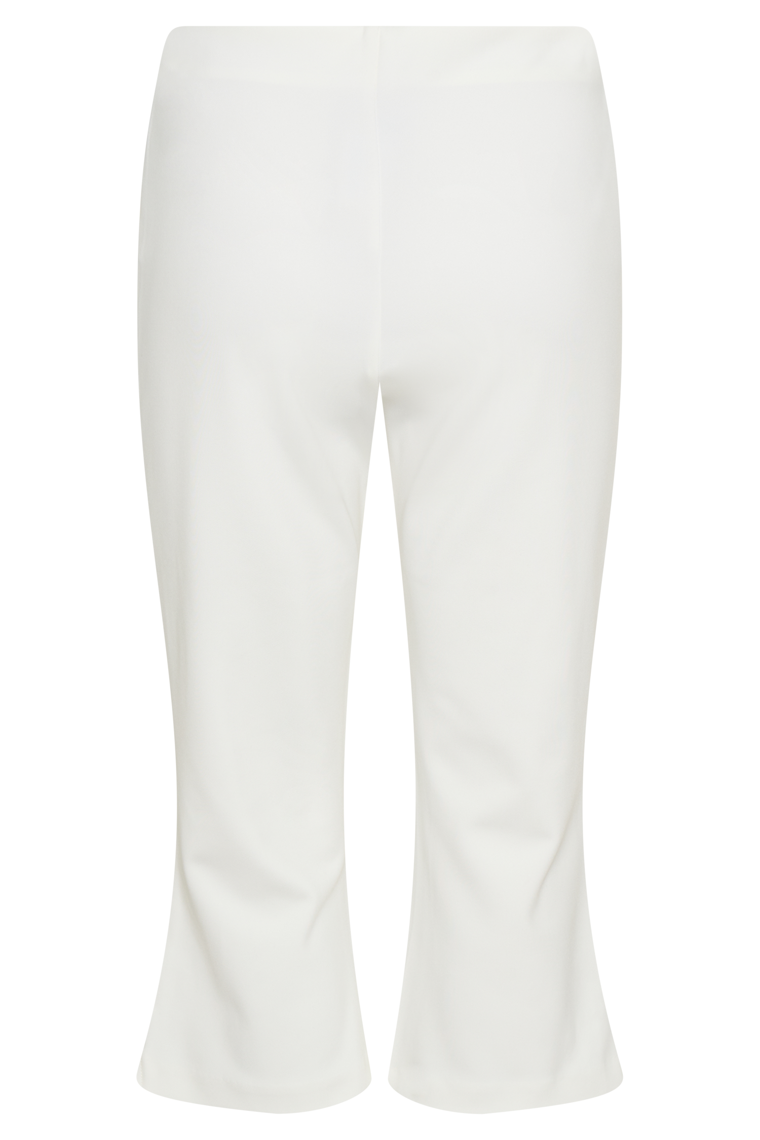 Layla Flared Crepe Capri Pants - White、mySite、solidvoid