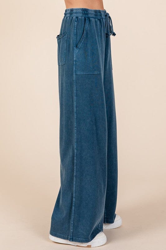 Mittoshop Mineral Wash French Terry Drawstring Wide Leg Pants、mySite、camillekostekn