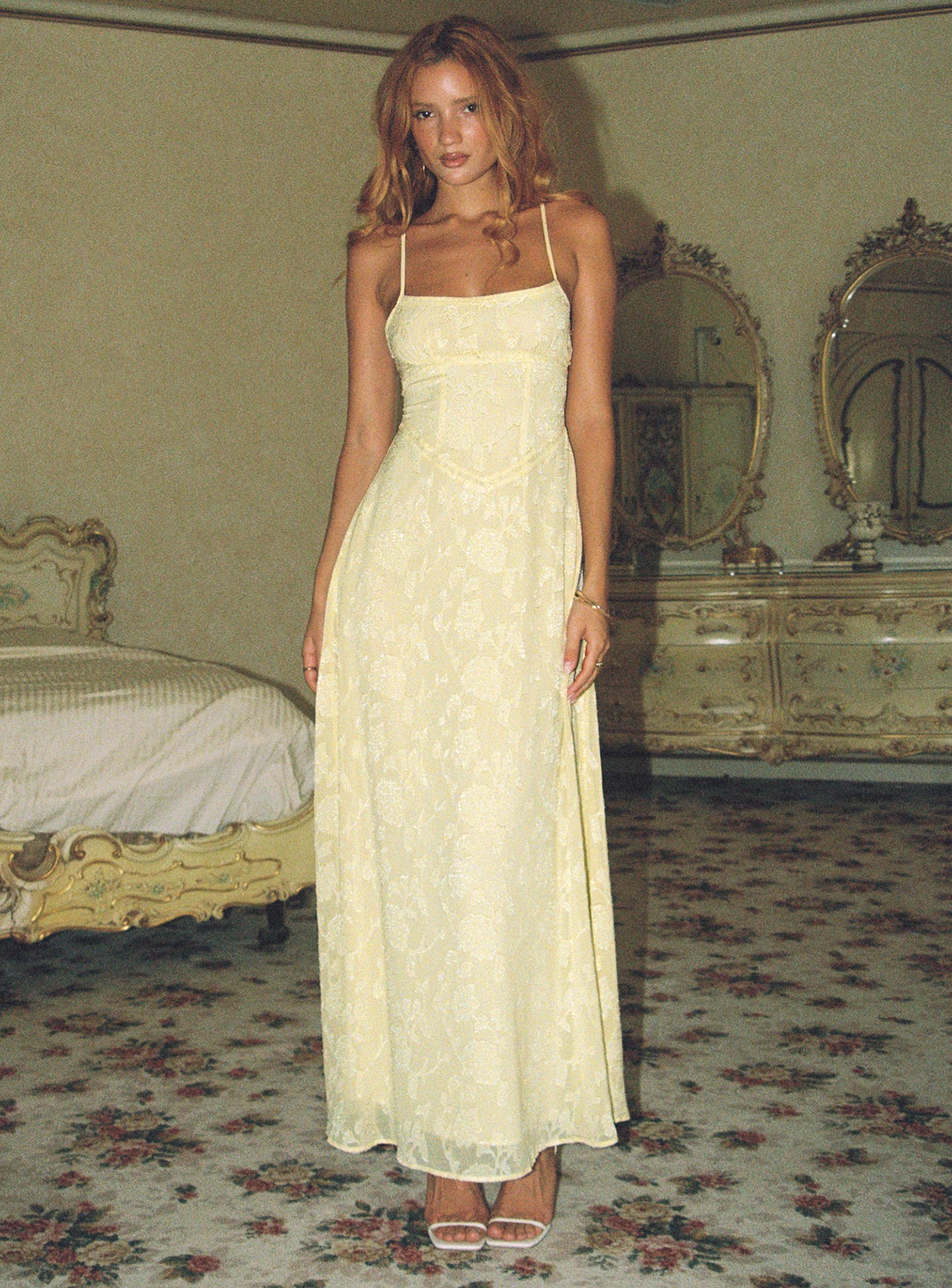 South Of France Maxi Dress Yellow、mySite、solidvoid