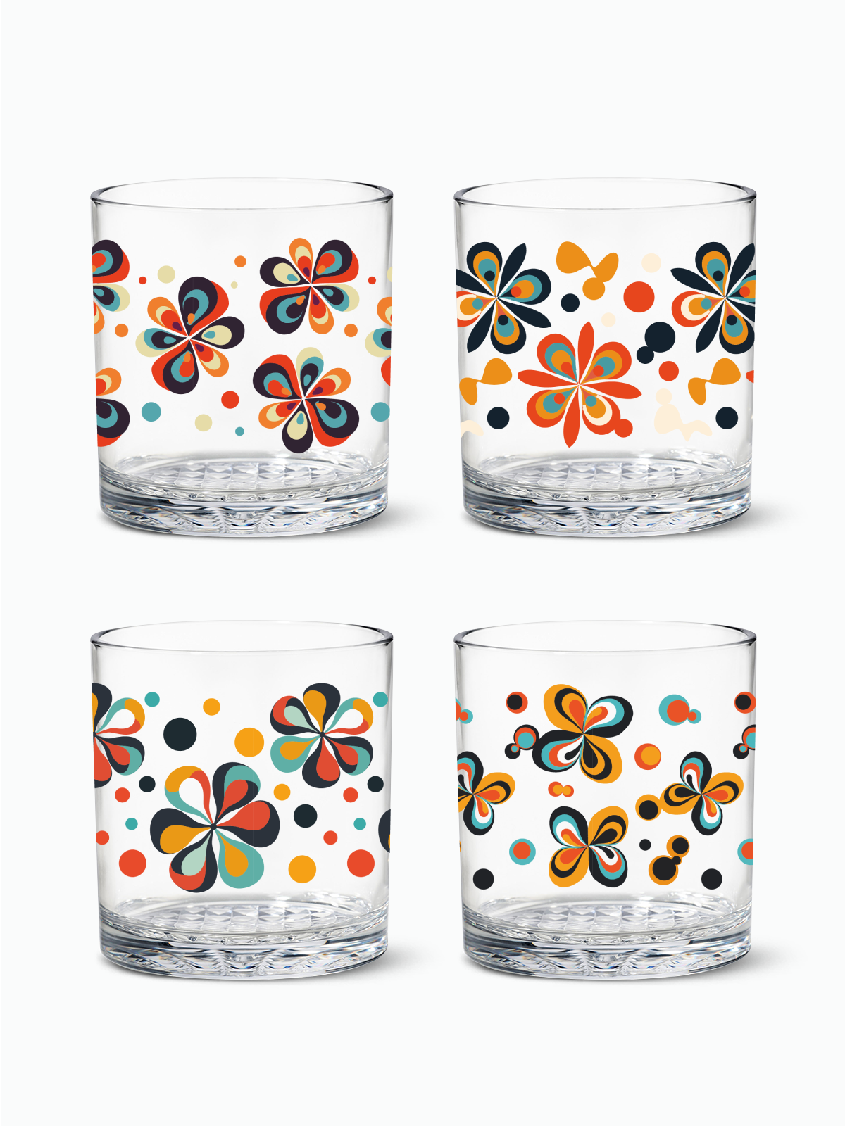 Retro Bloom- RESERVE 12oz Old Fashioned Tritan Copolyester Glass、mySite、camillekostekn