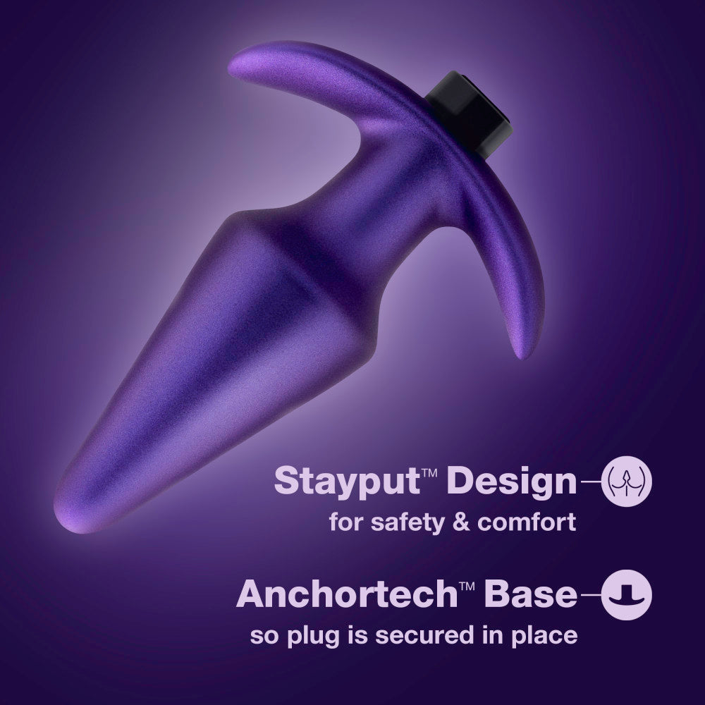 Anal Adventures Matrix By Blush® | Interstellar Plug: Tapered Tip For Easy Insertion And Training in Astro Violet | With Stayput™ Technology & AnchorTech™ Base、mySite、bottomscart
