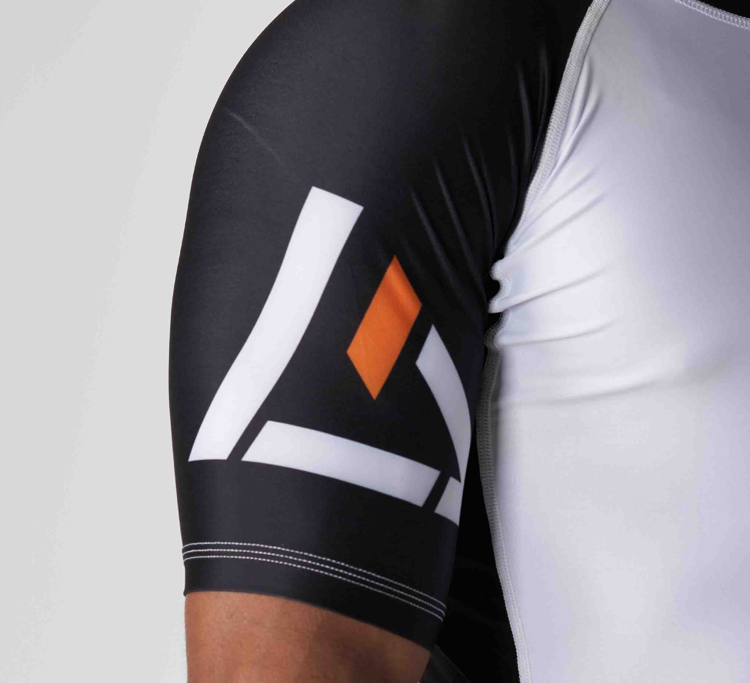 Rilion Gracie Ranked Short Sleeve Rashguard White、mySite、gigharbornorthrealestate