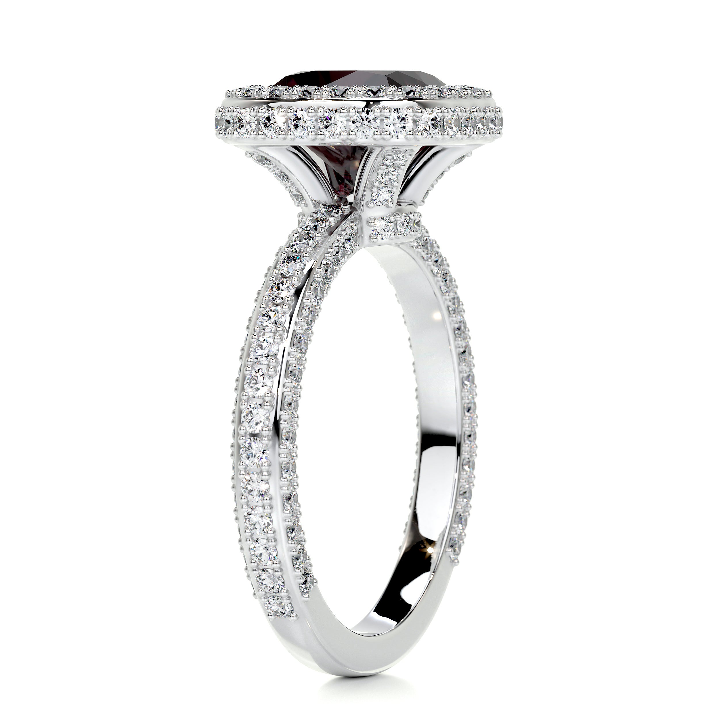 Kim Gemstone & Diamonds Ring (4 Carat) -Platinum、mySite、hinf8tx79