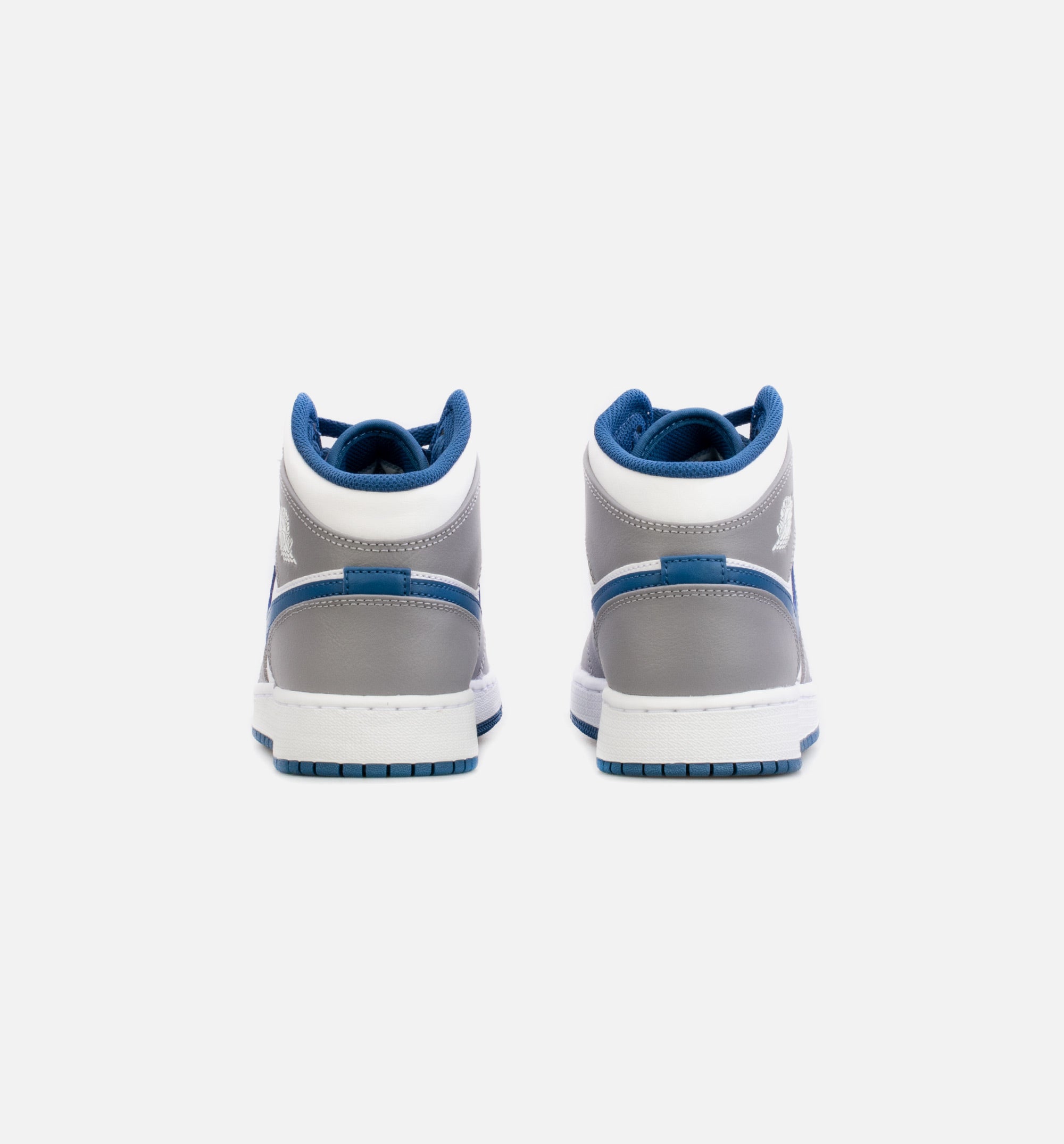 Air Jordan 1 Mid True Blue Grade School Lifestyle Shoe - Grey/Blue、mySite、dreamappss
