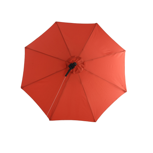 10ft Solar LED Offset Hanging Market Patio Umbrella ( khaki )(No Base)、、eastwooduniform