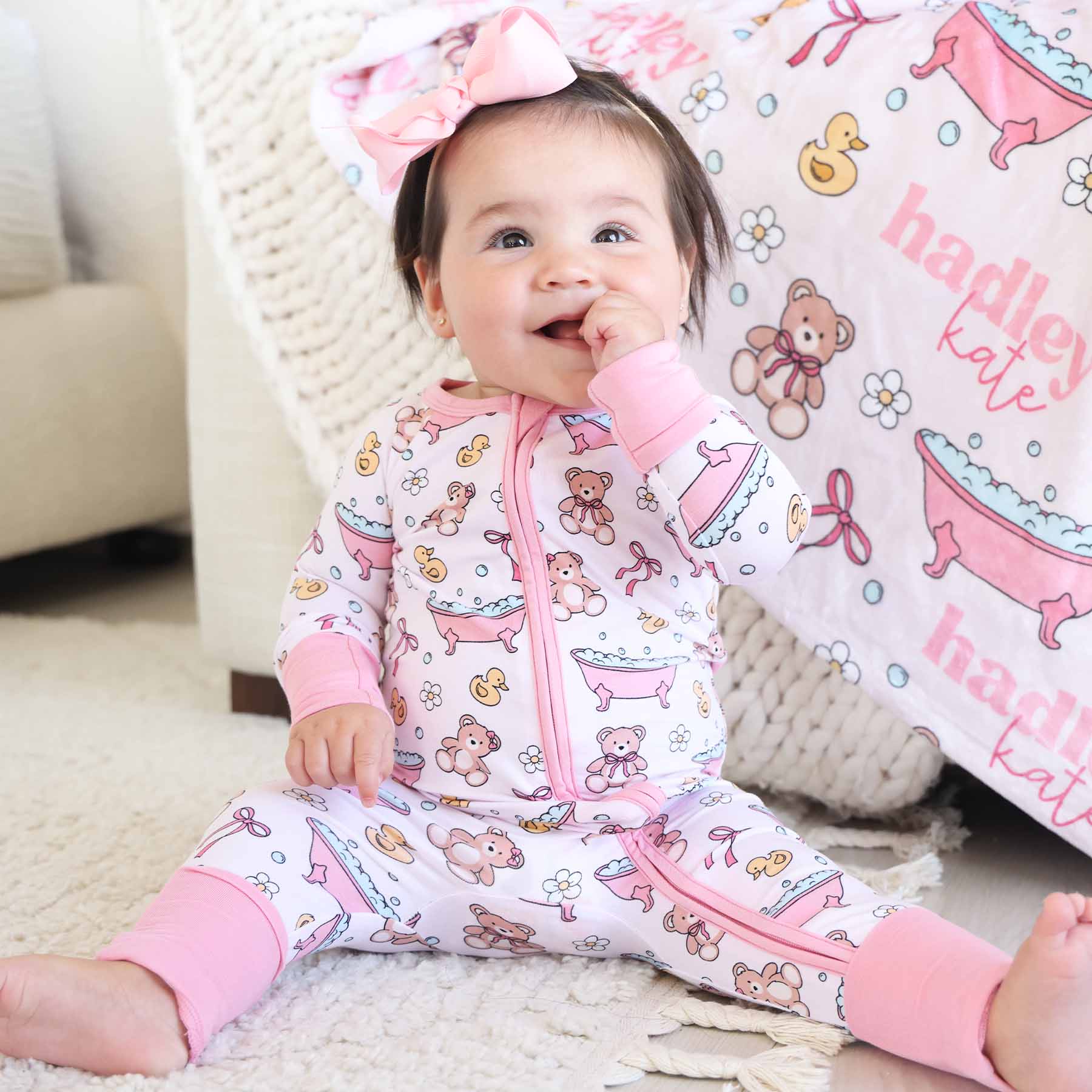  Bathtime Besties Convertible Zip Romper | Pink、mySite、layawaytickets