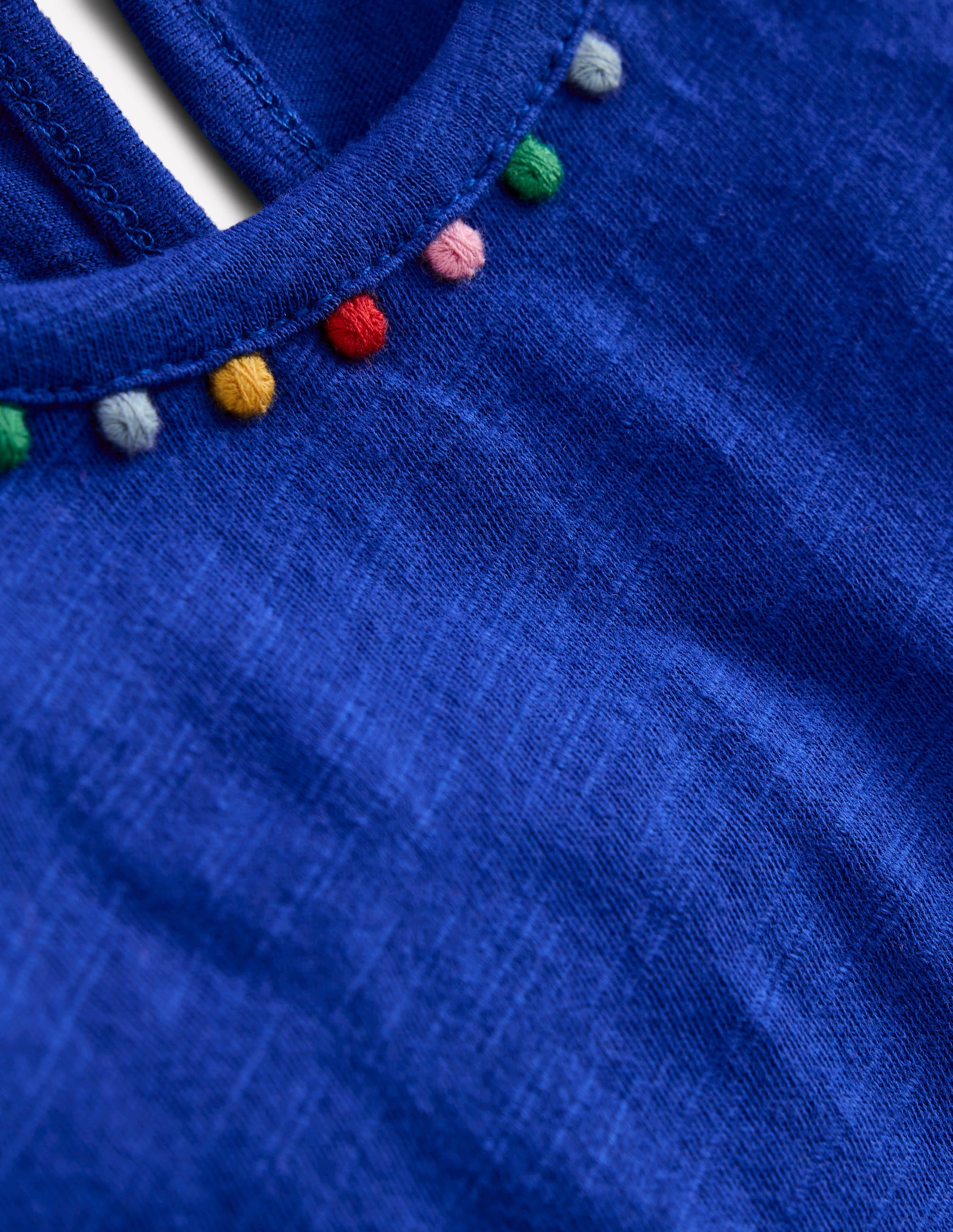  Ali Puff Sleeve Pom T-Shirt-Bright Blue、mySite、ashleygrahame
