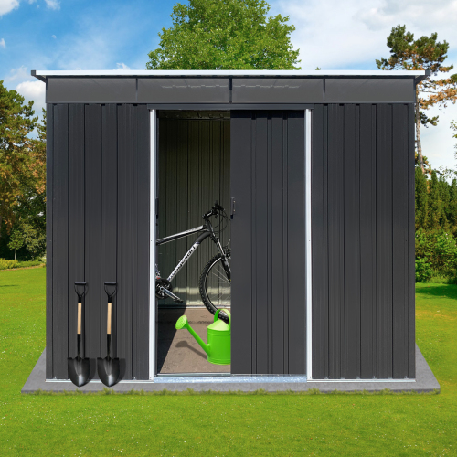 Metal garden sheds 8ftx6ft outdoor storage sheds Acrylic Total、、eastwooduniform