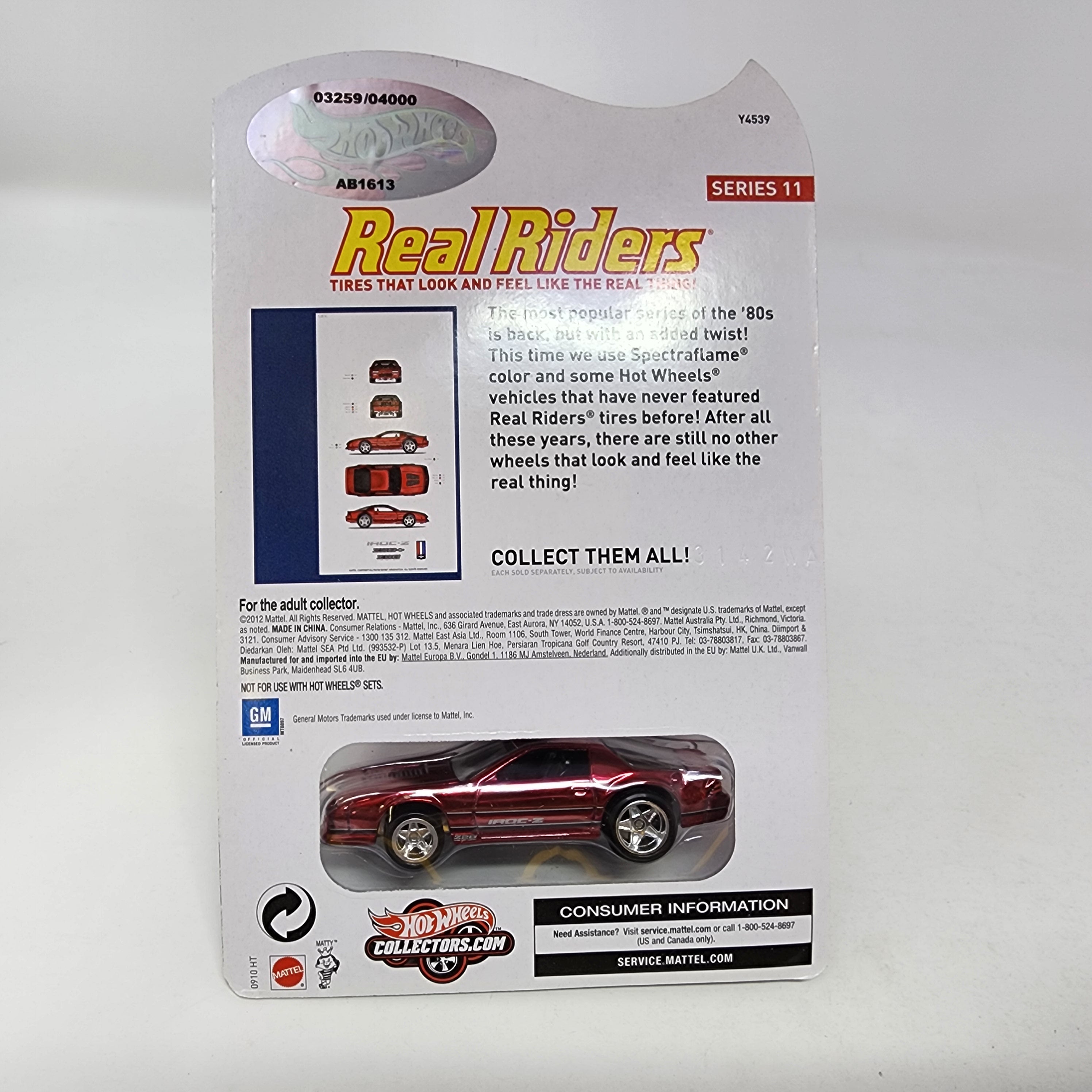 '85 Chevrolet Camaro IROC-Z * Hot Wheels Red Line Club RLC Real Riders、mySite、hgirdovlk