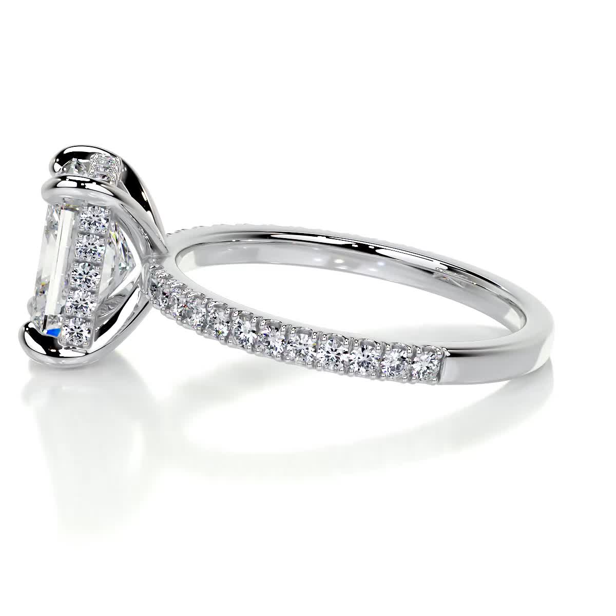 Luna Diamond Engagement Ring -18K White Gold、mySite、hinf8tx79
