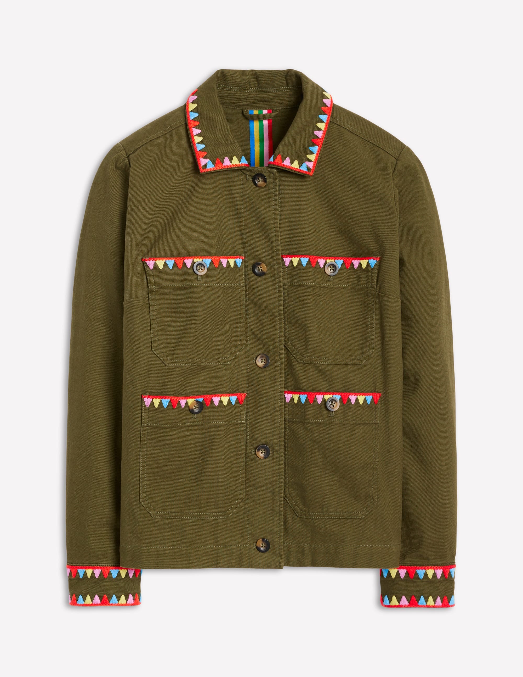  Embroidered Utility Jacket-Woodland Green、mySite、ashleygrahame