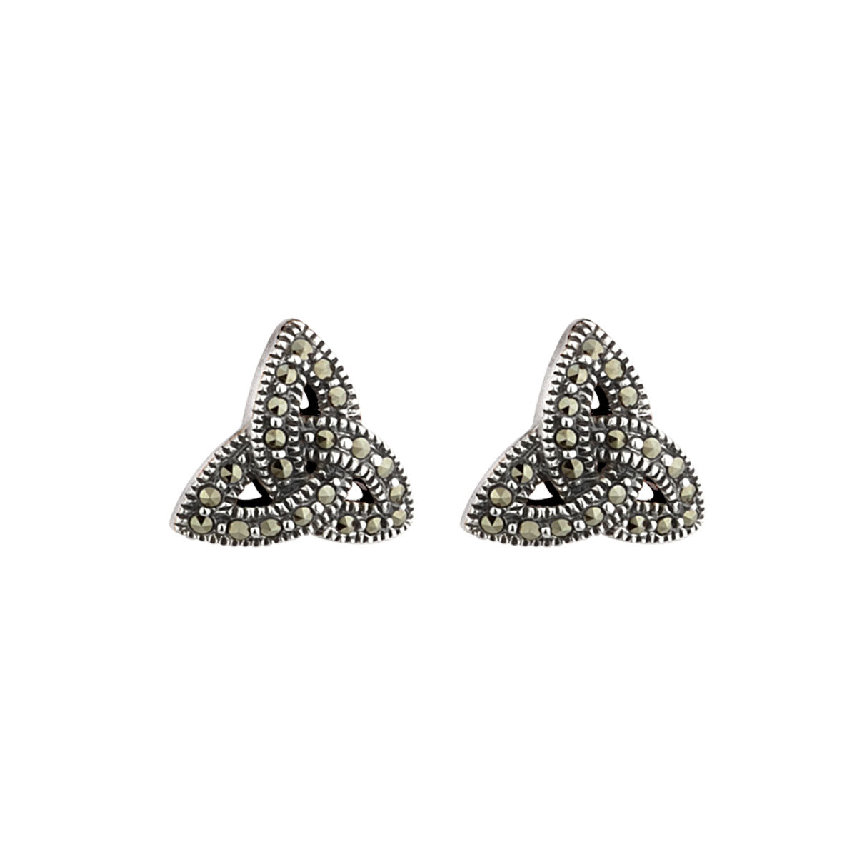 Silver Marcasite Trinity Knot Earrings、mySite、botmansion