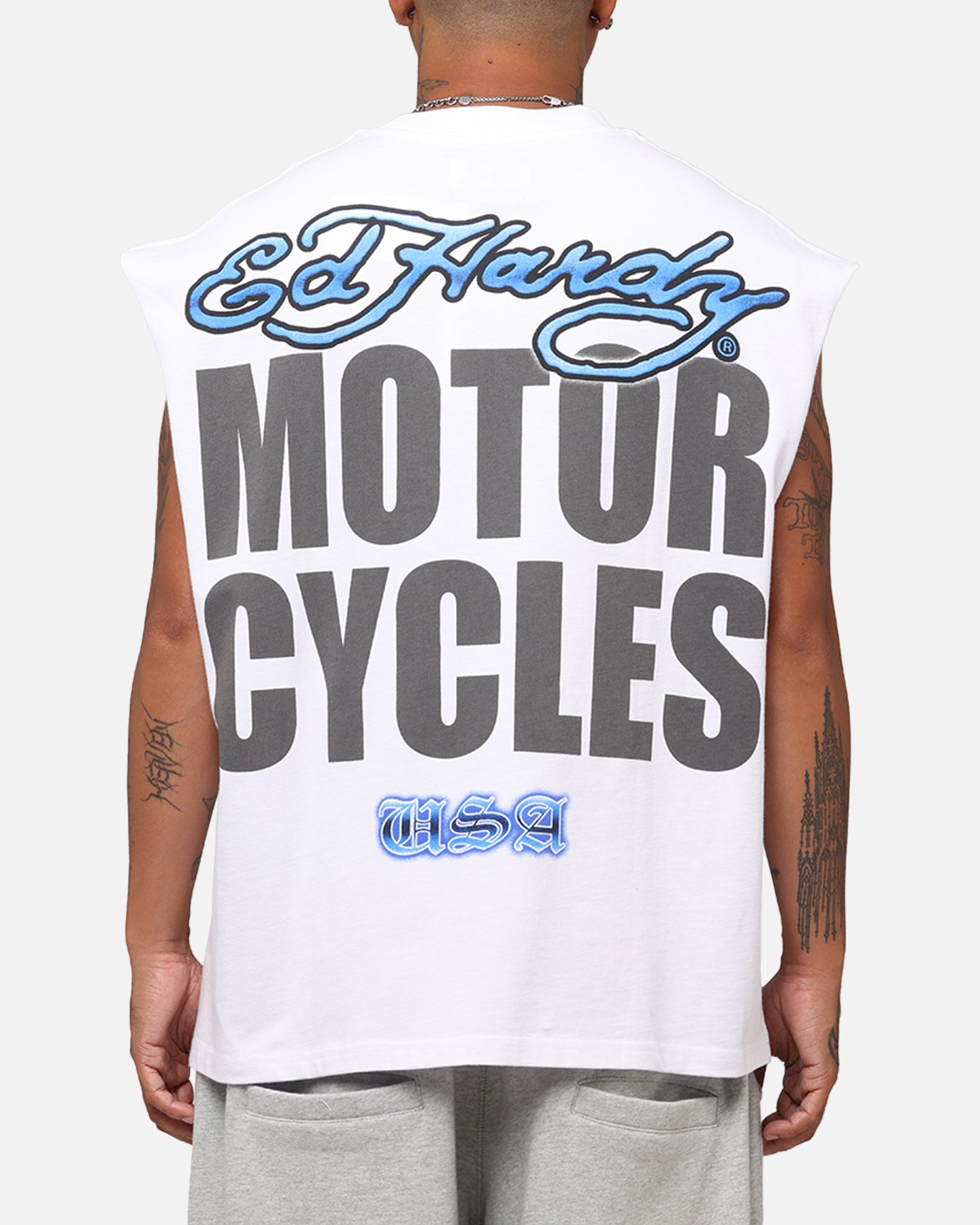 Ed Hardy Motorcycles Tiger Muscle T-Shirt White、mySite、zt4zffjzw