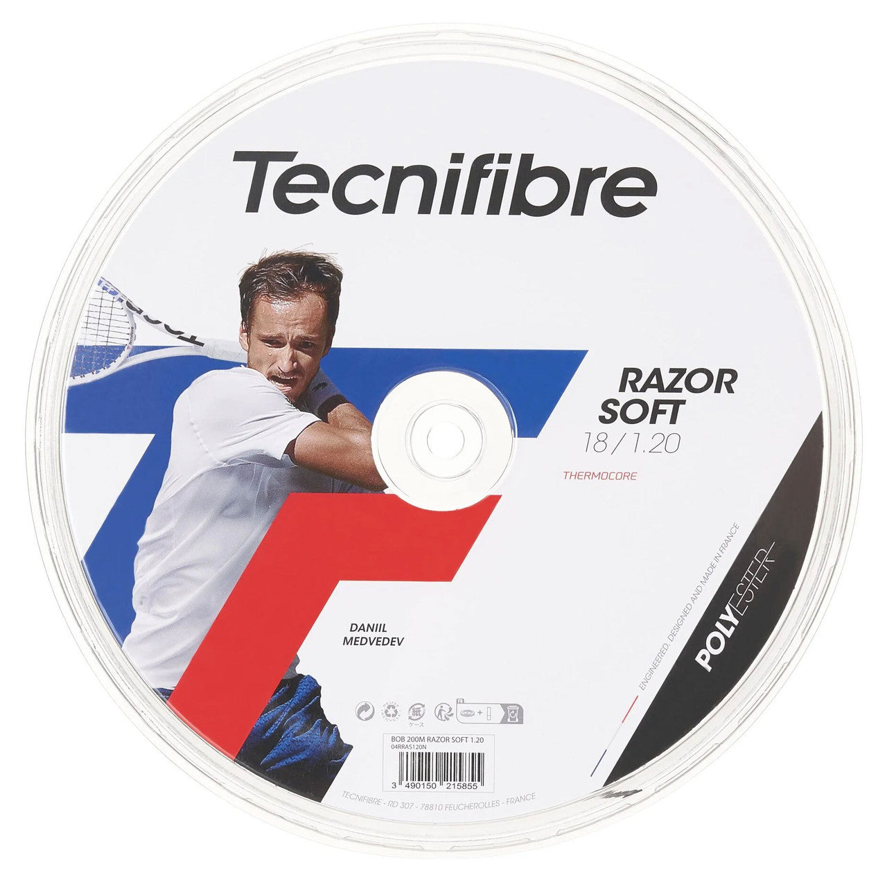 Tecnifibre Razor Soft 18/1.20 Tennis String Reel (Dark Grey)、mySite、neckold