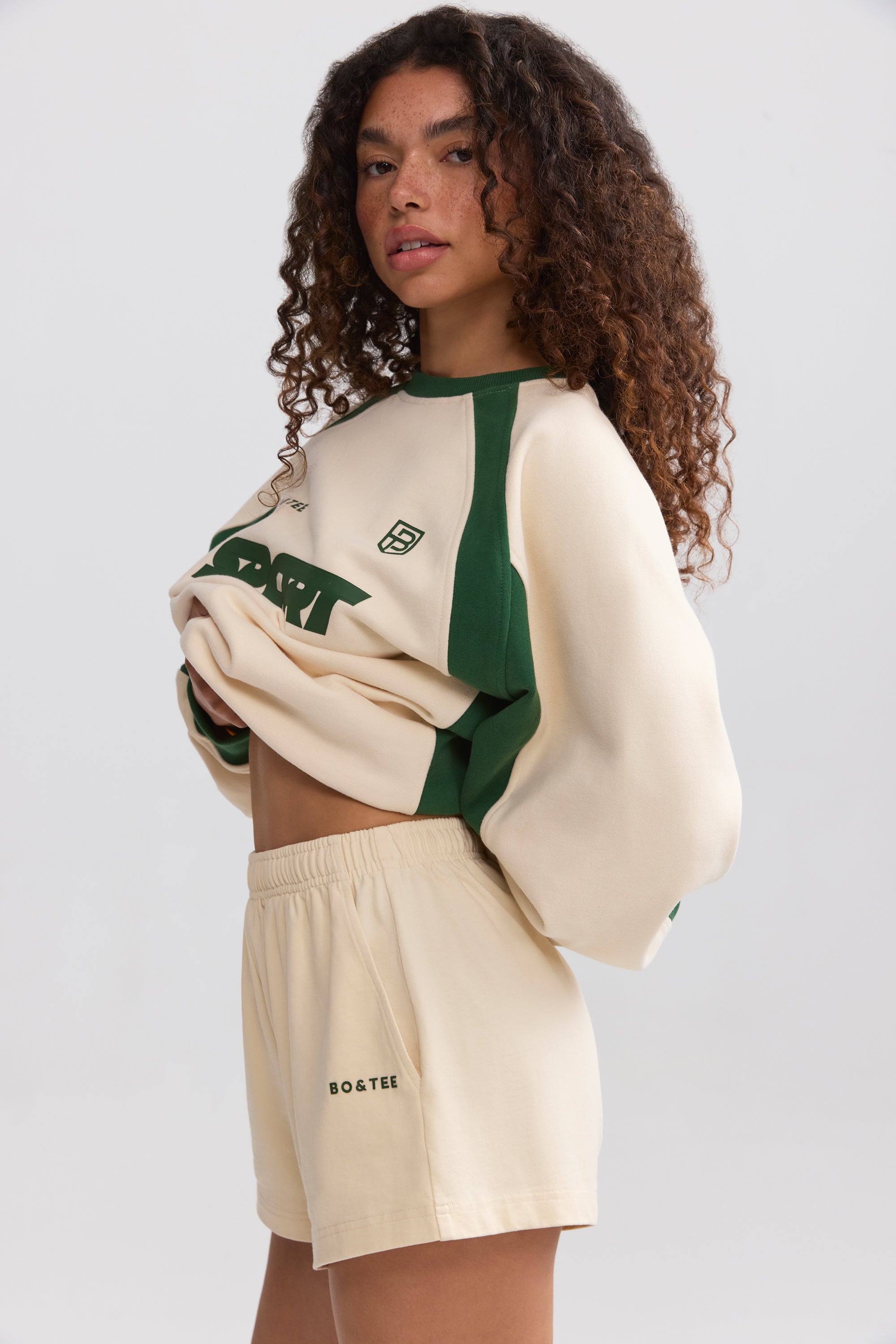 Elasticated Mini Shorts in Marble、mySite、solidvoid