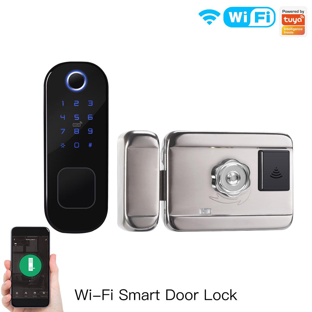 Wifi Tuya Smart Door Lock Fingerprint Digital Password Lock、mySite、fannypackpong
