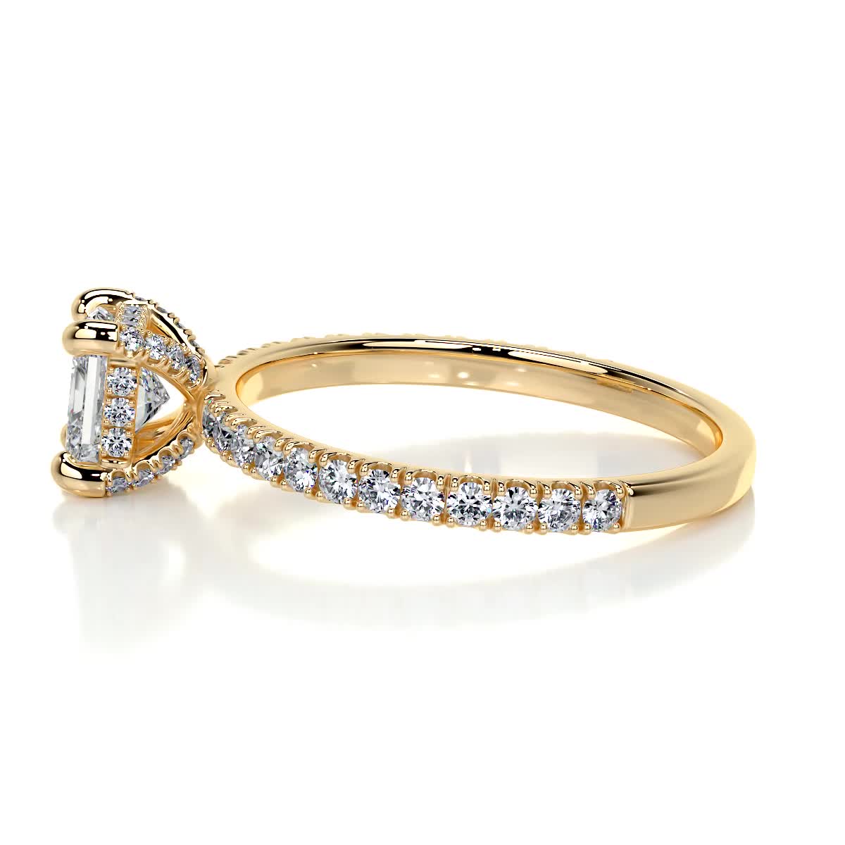 Deborah Moissanite & Diamond Ring -18K Yellow Gold、mySite、hinf8tx79