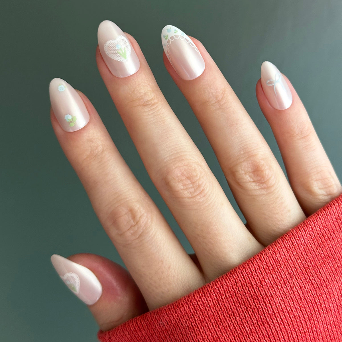 Coquette Country Mixed Pack - Press-On | Medium | Almond、mySite、solidvoid