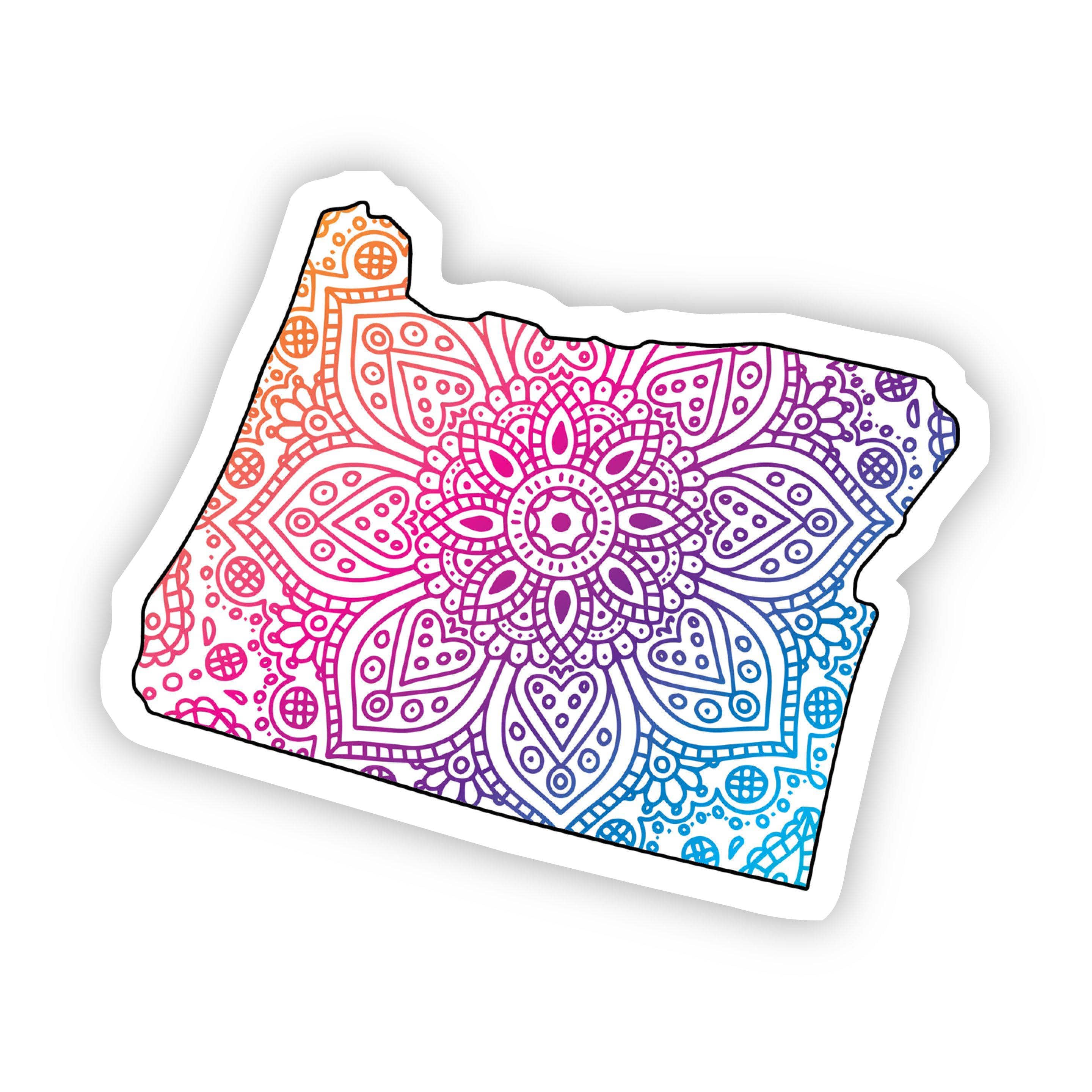  Oregon Mandala Pattern Sticker、mySite、elrpsem3k