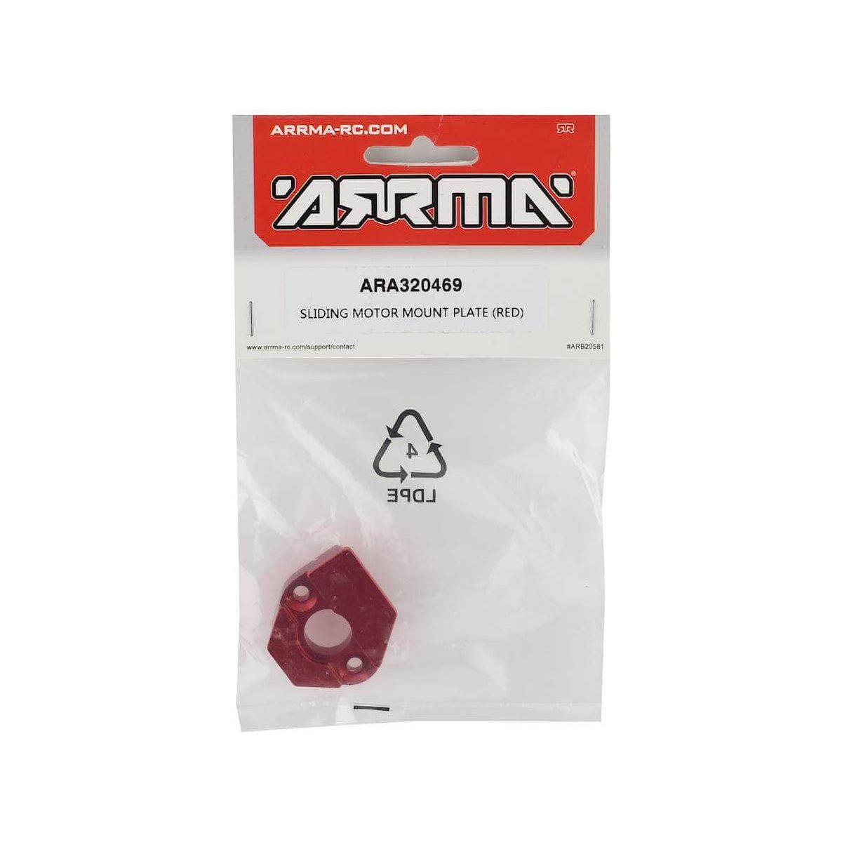  ARA320469, Arrma 1/8 BLX Aluminum Sliding Motor Mount Plate (Red)、mySite、merchandisen