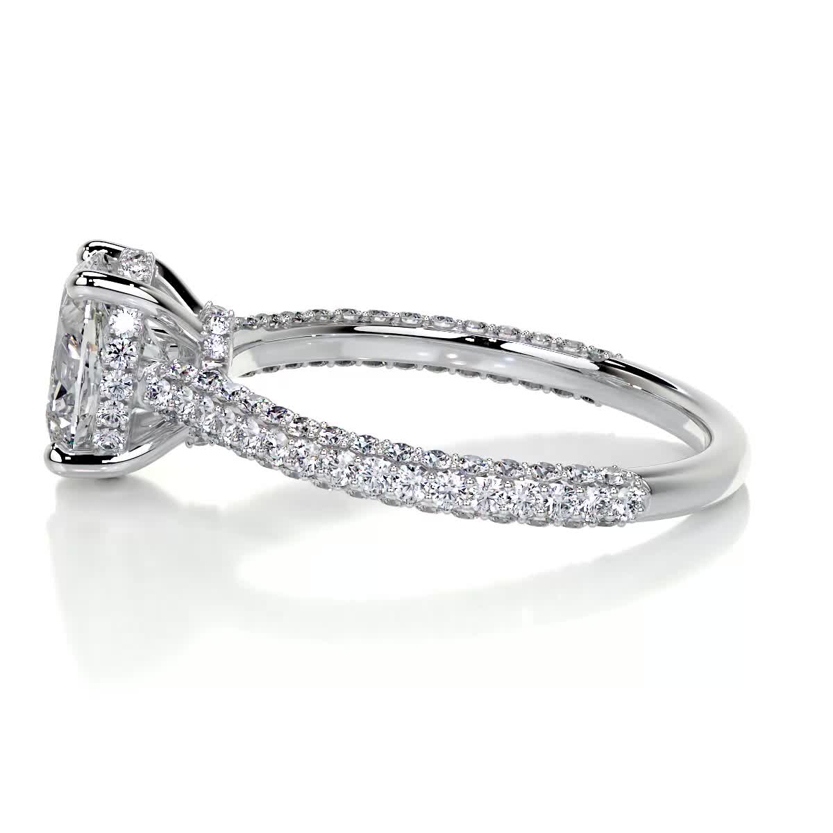 Rebecca Moissanite & Diamond Ring -18K White Gold、mySite、hinf8tx79