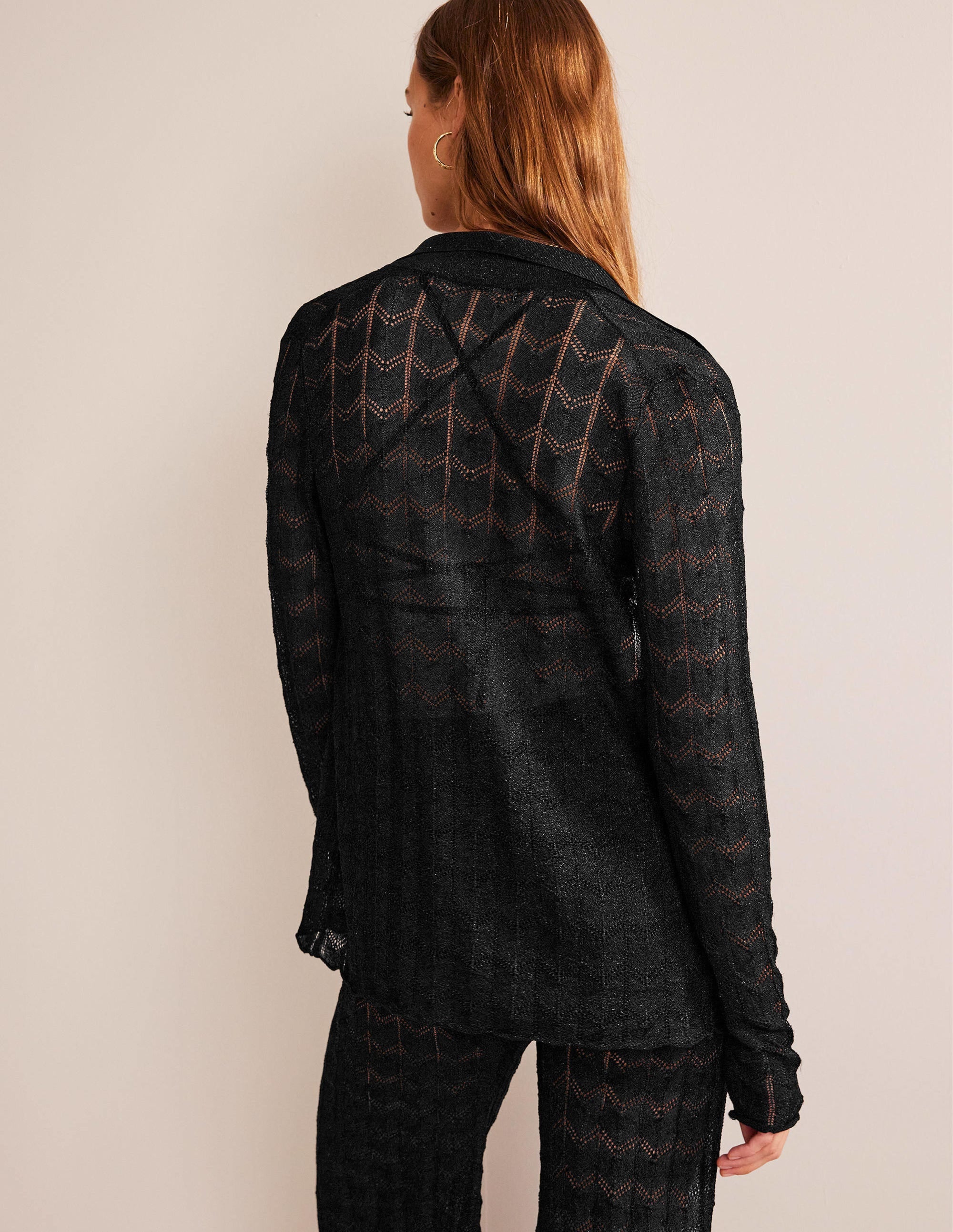  Knitted Beach Shirt-Metallic Black、mySite、ashleygrahame