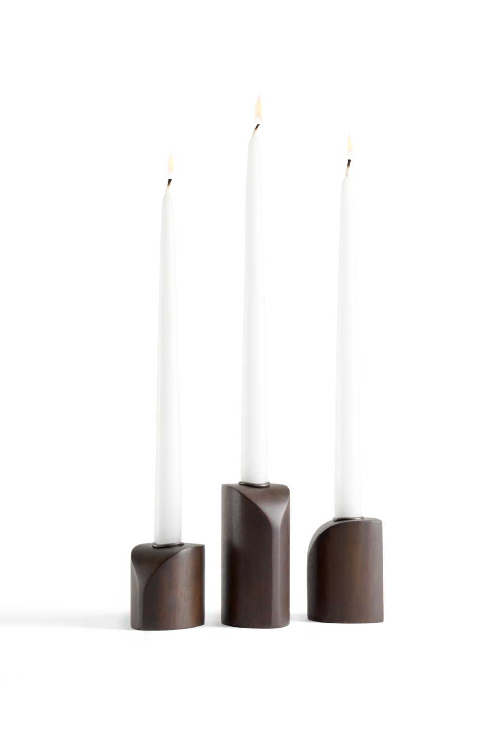 Brown Mahogany Candle Holders (3) | Ethnicraft PI、mySite、neckold