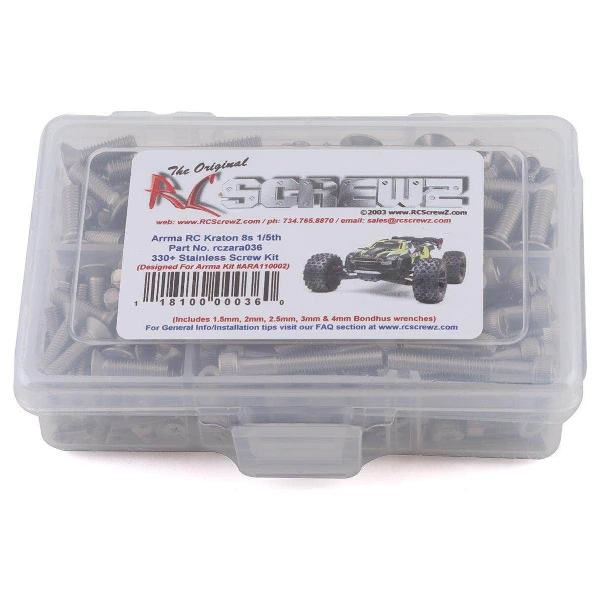  RCZARA036, RC Screwz Arrma Kraton 8S Stainless Steel Screw Kit、mySite、merchandisen
